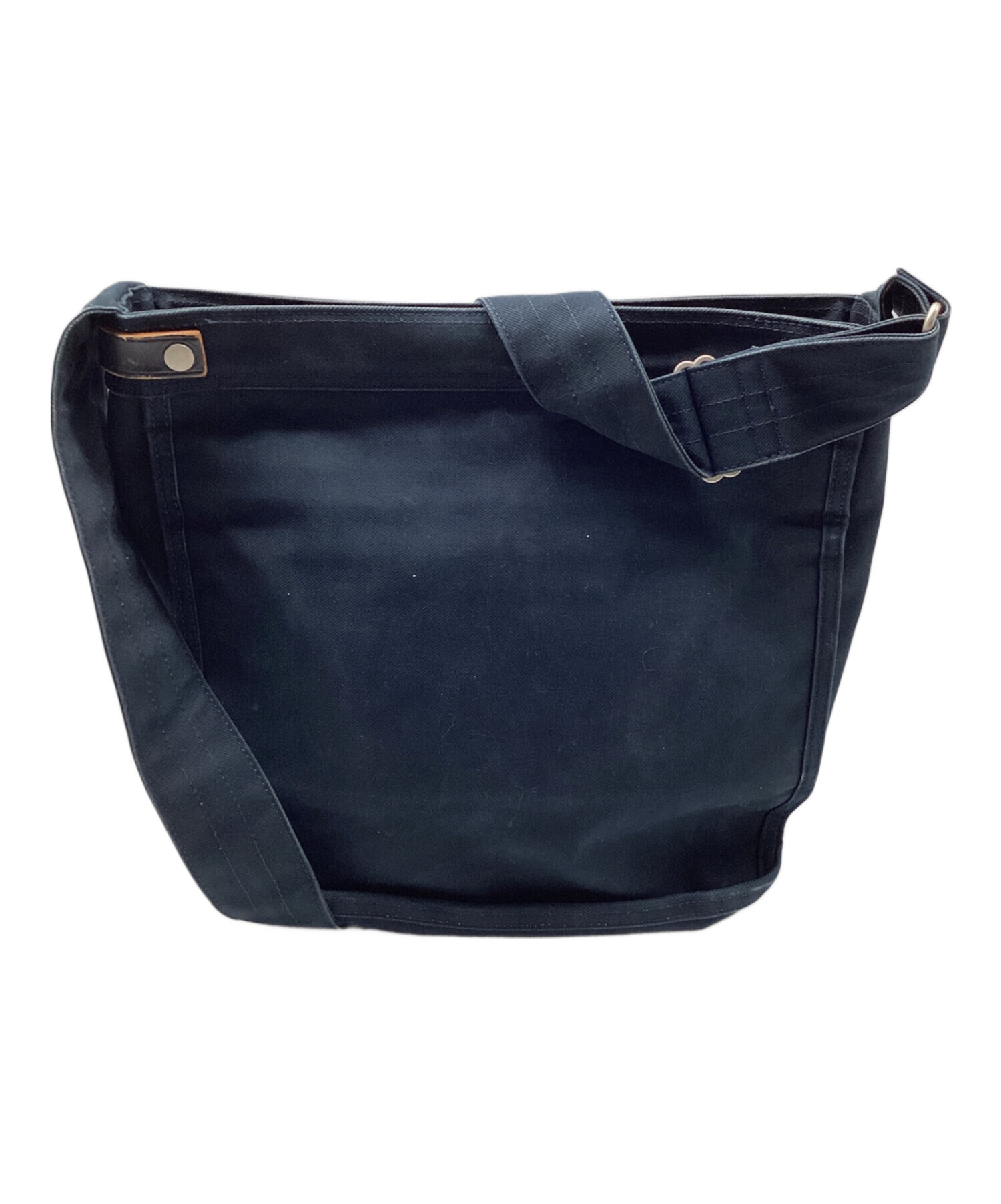 メンズ ポーター ブラックキャンバスショルダーバッグ Porter
