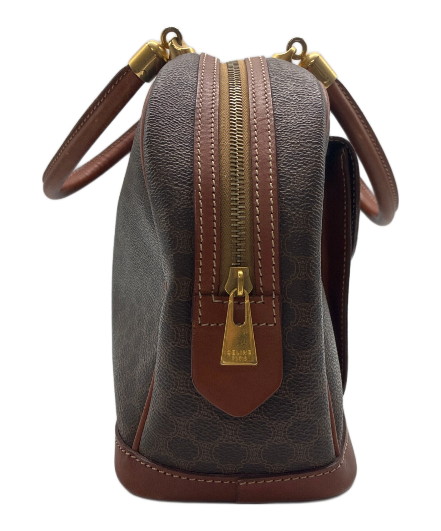 中古・古着通販】CELINE (セリーヌ) マカダム ボストンバッグ ブラウン