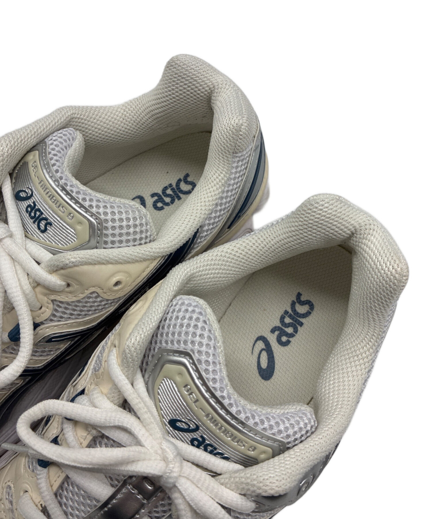 中古・古着通販】asics (アシックス) GEL-NIMBUS 9 ベージュ×ネイビー