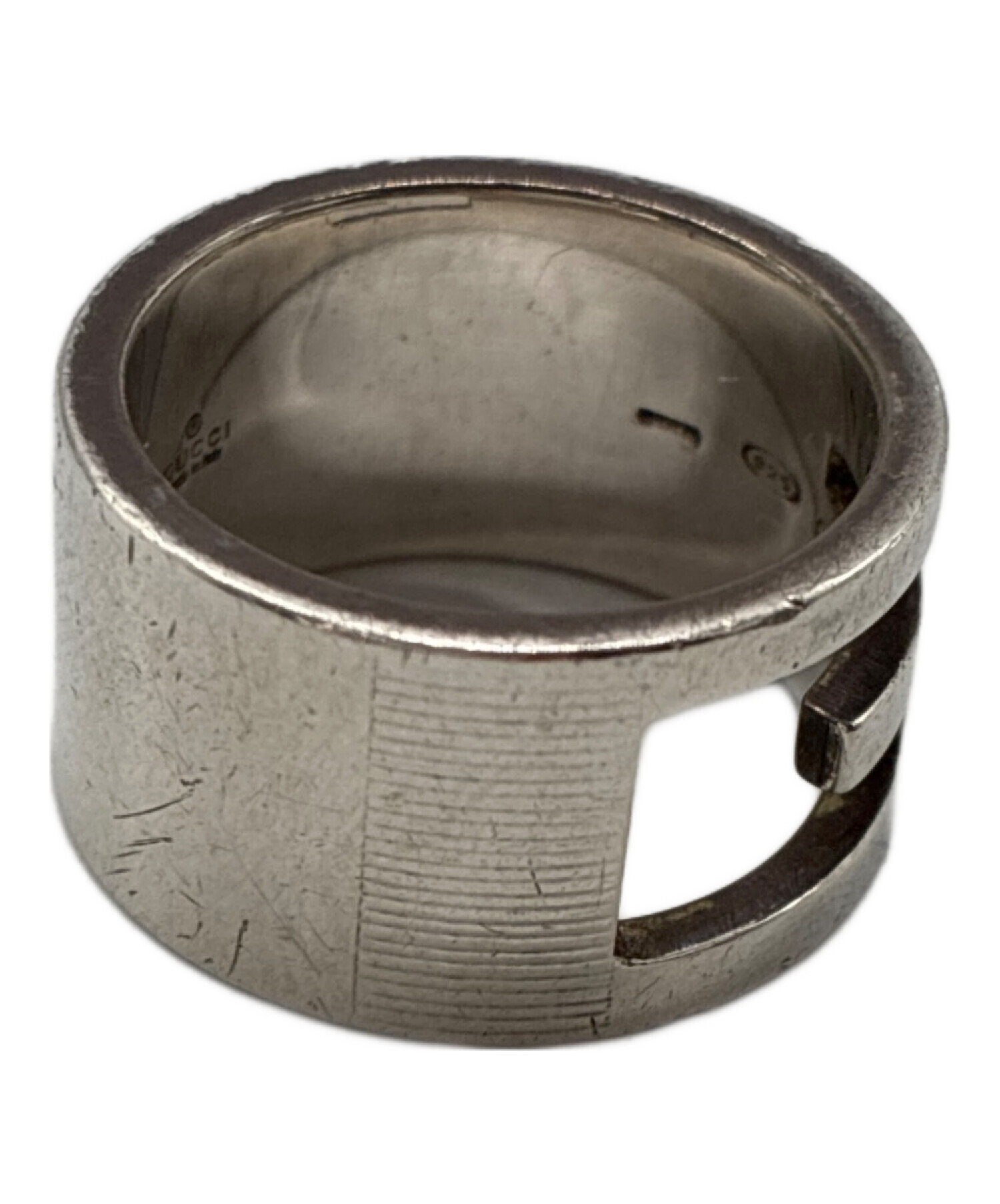 中古・古着通販】GUCCI (グッチ) ブランデッドG リング シルバー