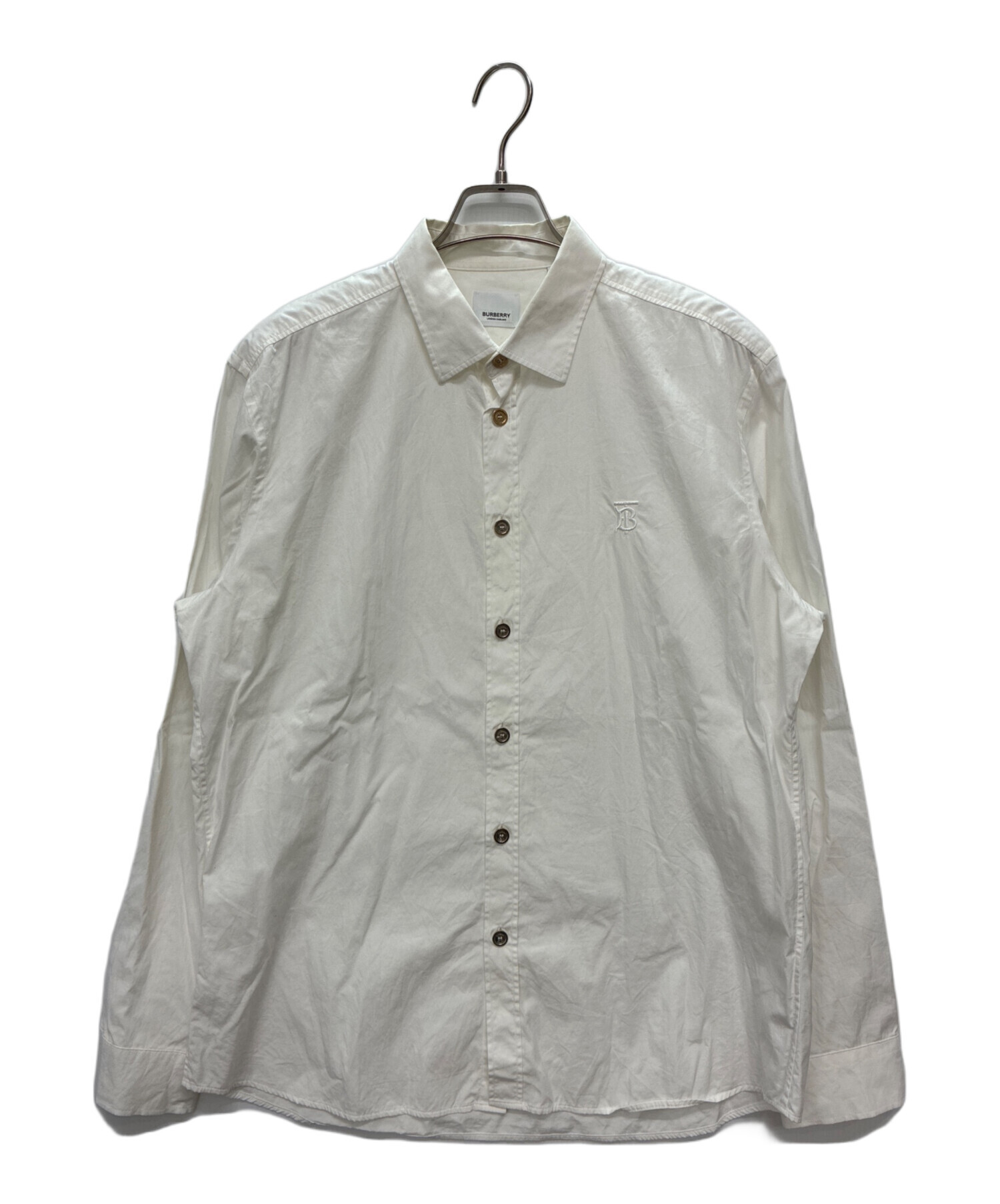 中古・古着通販】BURBERRY (バーバリー) 長袖シャツ ホワイト サイズ