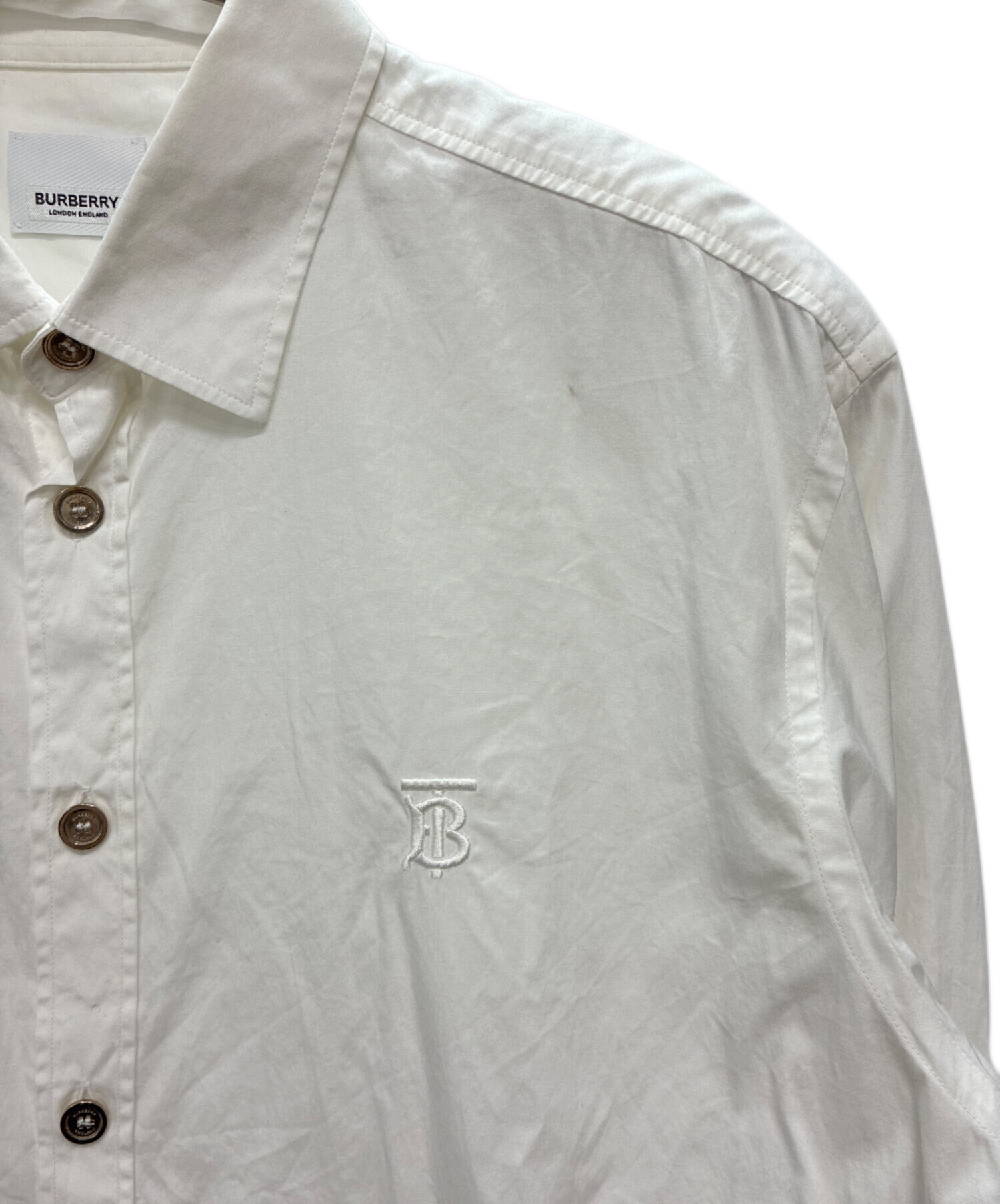 中古・古着通販】BURBERRY (バーバリー) 長袖シャツ ホワイト サイズ