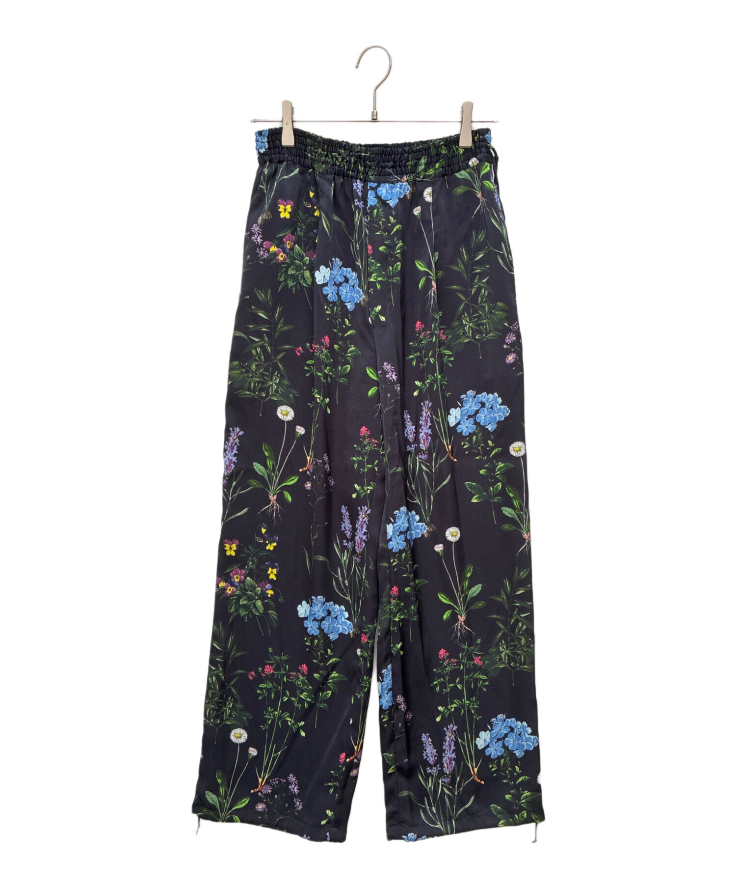 中古・古着通販】TICCA (ティッカ) フラワープリントパンツ ブラック