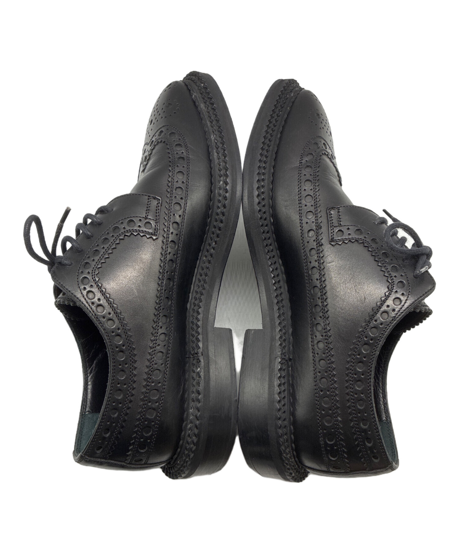 未使用✨BURBERRY ブラック シューズ　ウイングチップ ビジネス 箱付 中古・古着通販】BURBERRY (バーバリー) ウィングチップシューズ