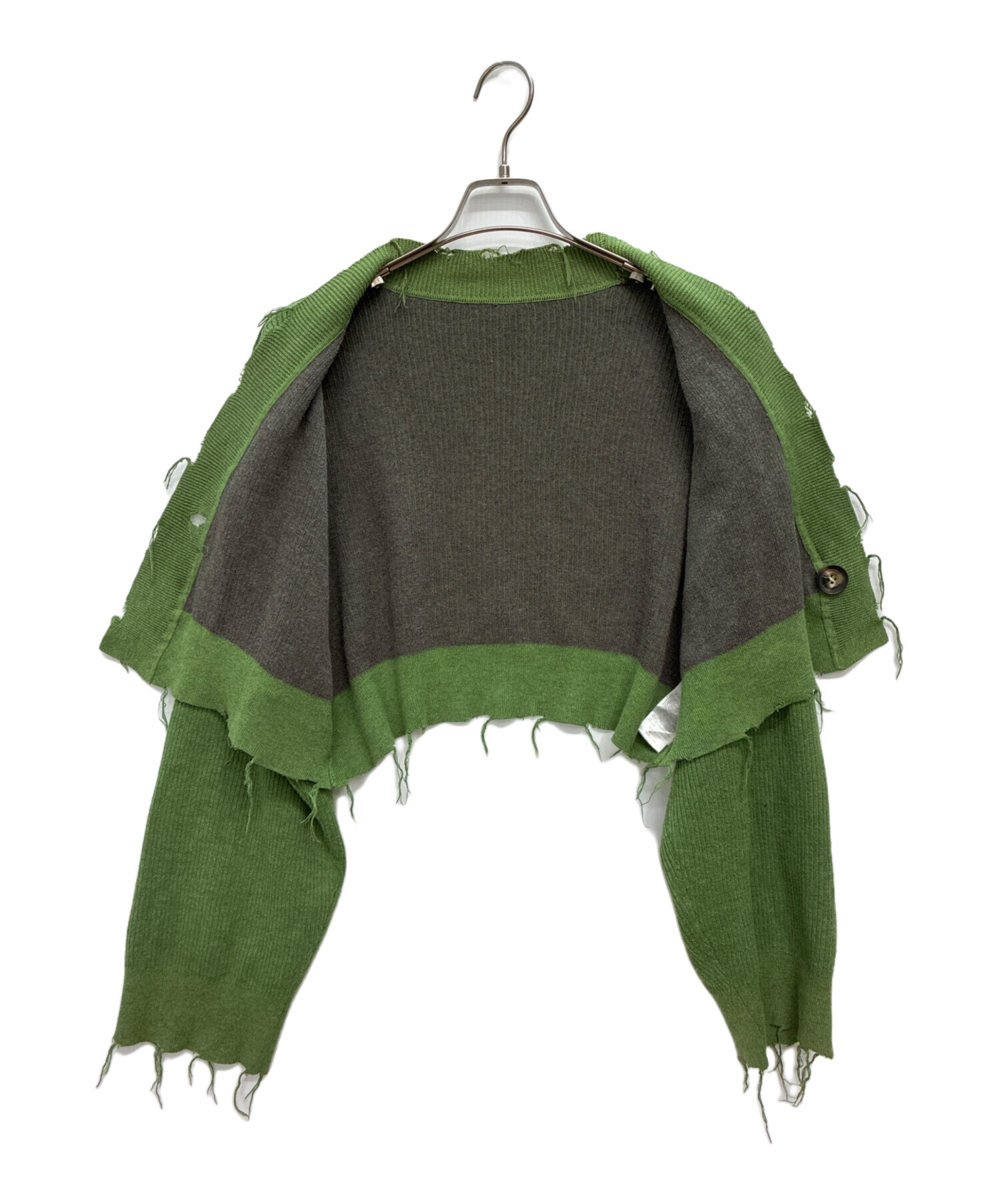 中古・古着通販】PERVERZE (パーバーズ) Double Face Rib Cardigan