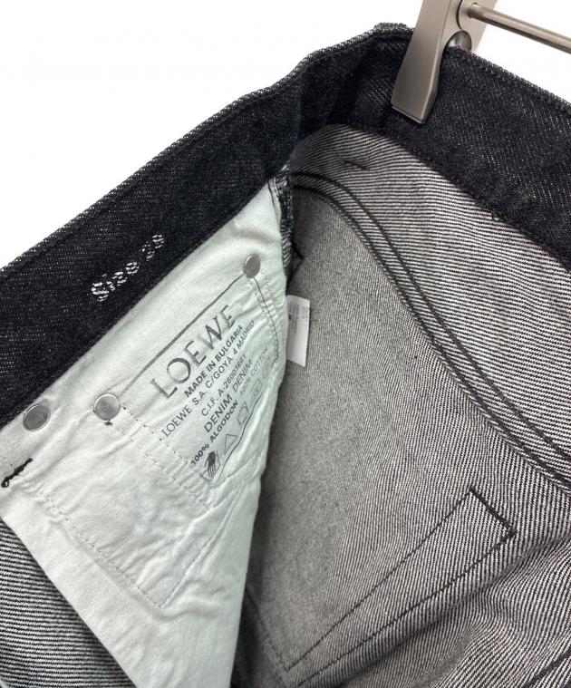 中古・古着通販】LOEWE (ロエベ) ロールアップ デニムパンツ ブラック