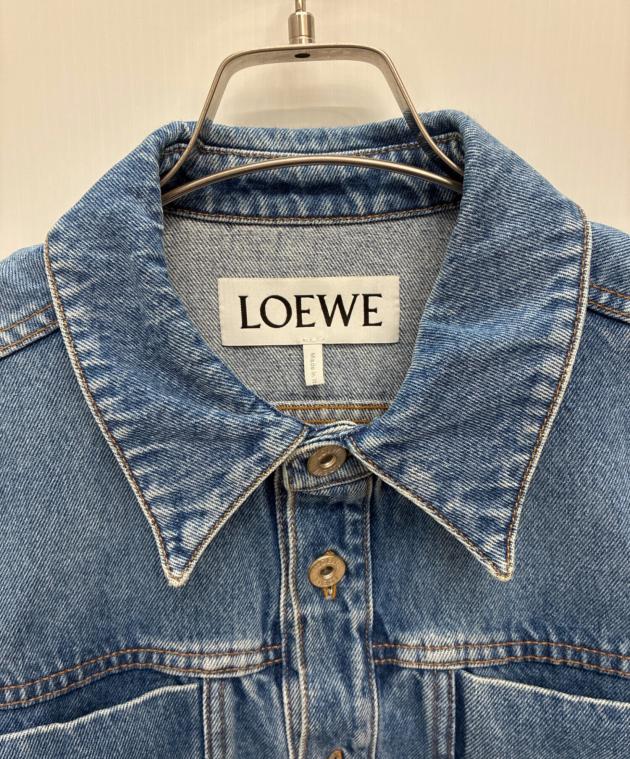 中古・古着通販】LOEWE (ロエベ) ペイント デニムジャケット ブルー