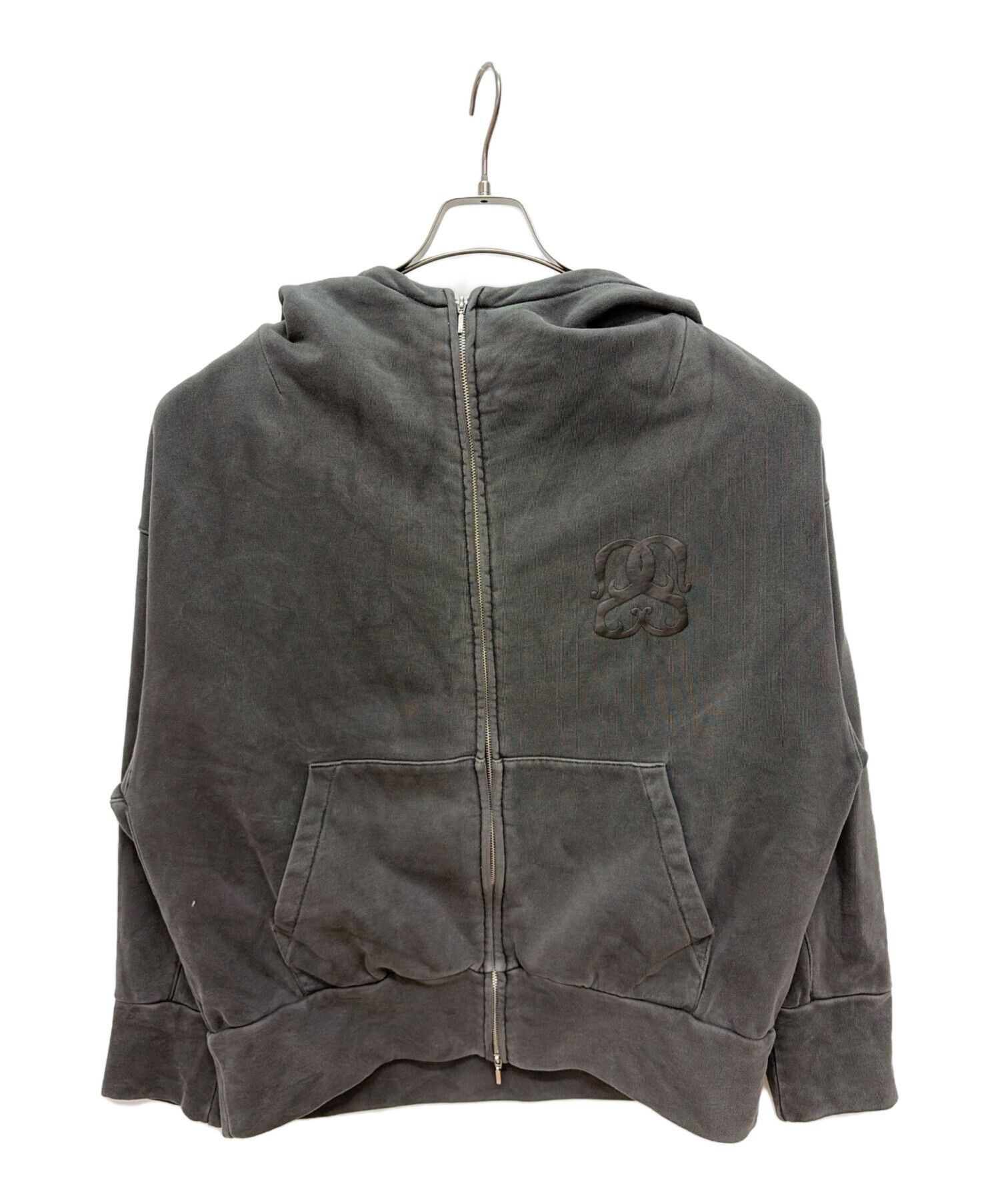 スナイデルダークグレー ジップアップパーカー 中古・古着通販】Snidel (スナイデル) ジップパーカー グレー サイズ