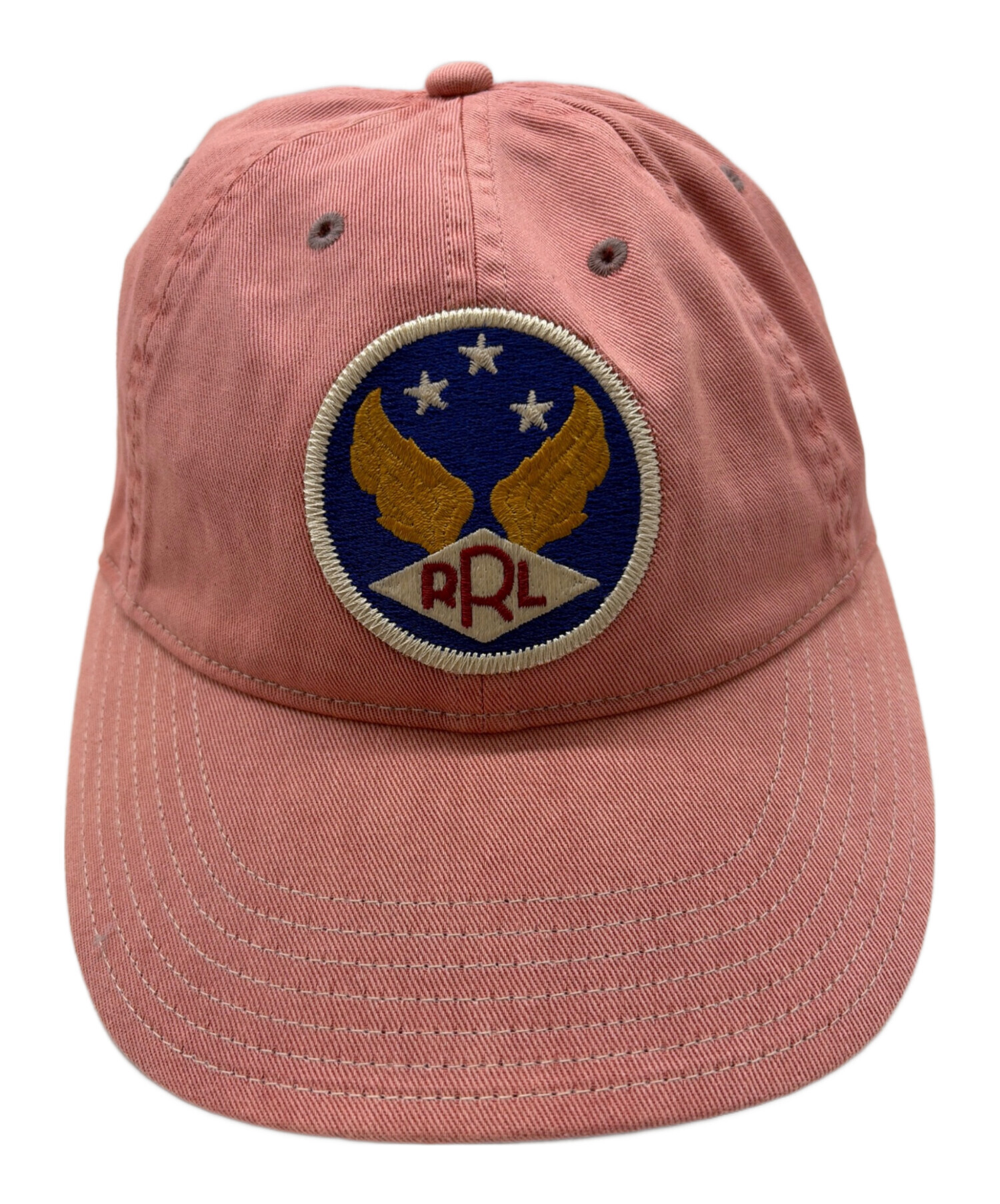 ぷ*ん様 RRL ロゴ キャップ 帽子 中古・古着通販】RRL (ダブルアールエル) キャップ ピンク｜ブランド