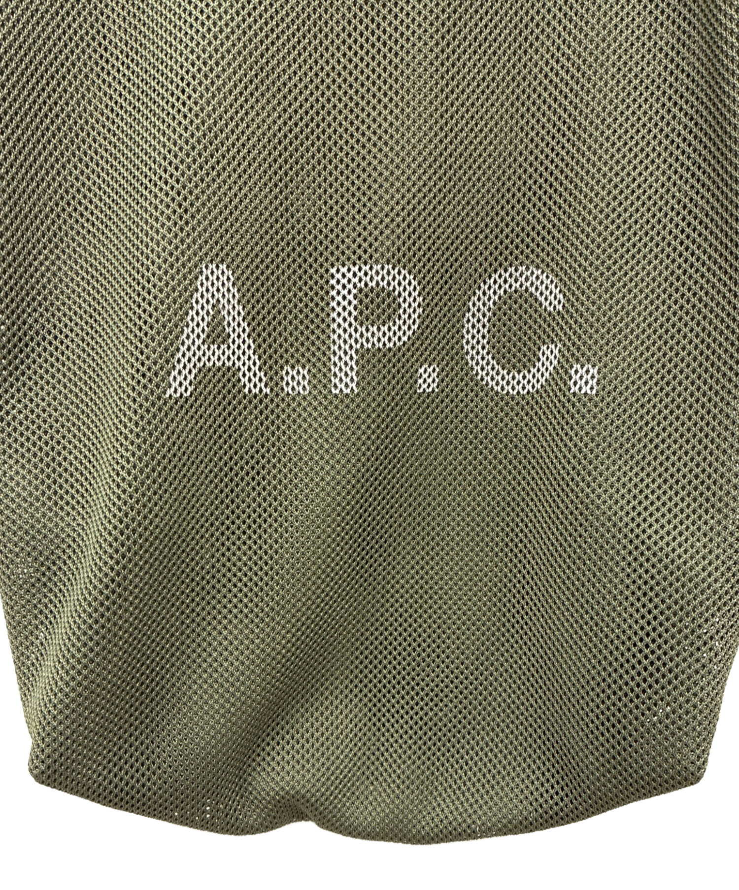 中古・古着通販】A.P.C. (アーペーセー) メッシュトートバッグ カーキ