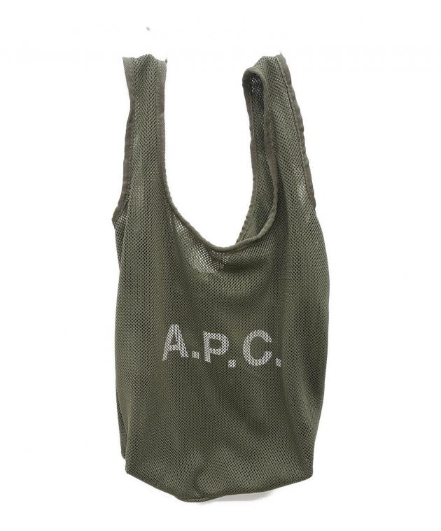 中古・古着通販】A.P.C. (アーペーセー) メッシュトートバッグ カーキ