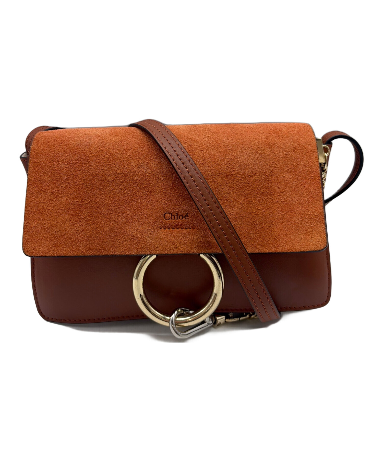 中古・古着通販】Chloe (クロエ) レザーショルダーバッグ ブラウン 