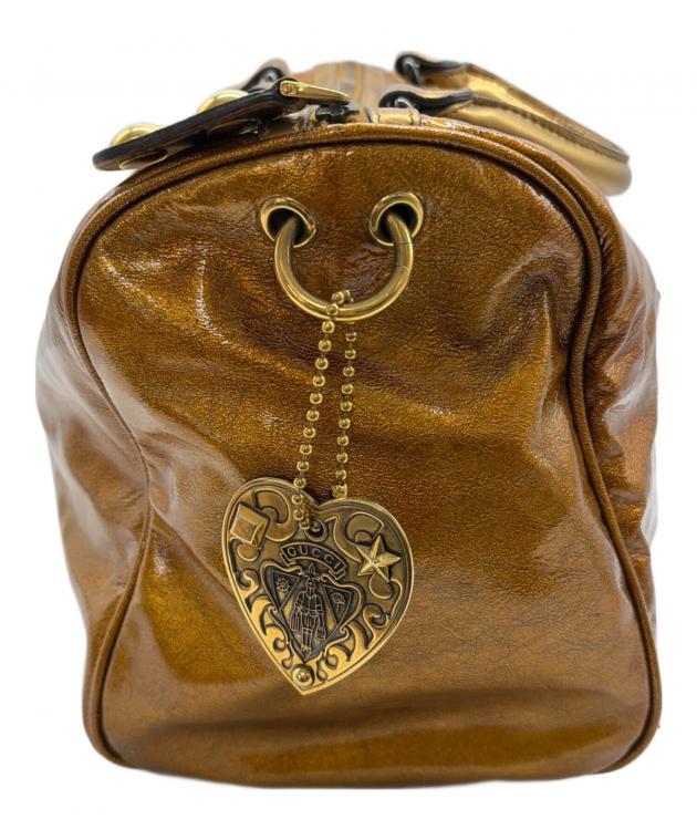 中古・古着通販】GUCCI (グッチ) ボストンバッグ ゴールド｜ブランド