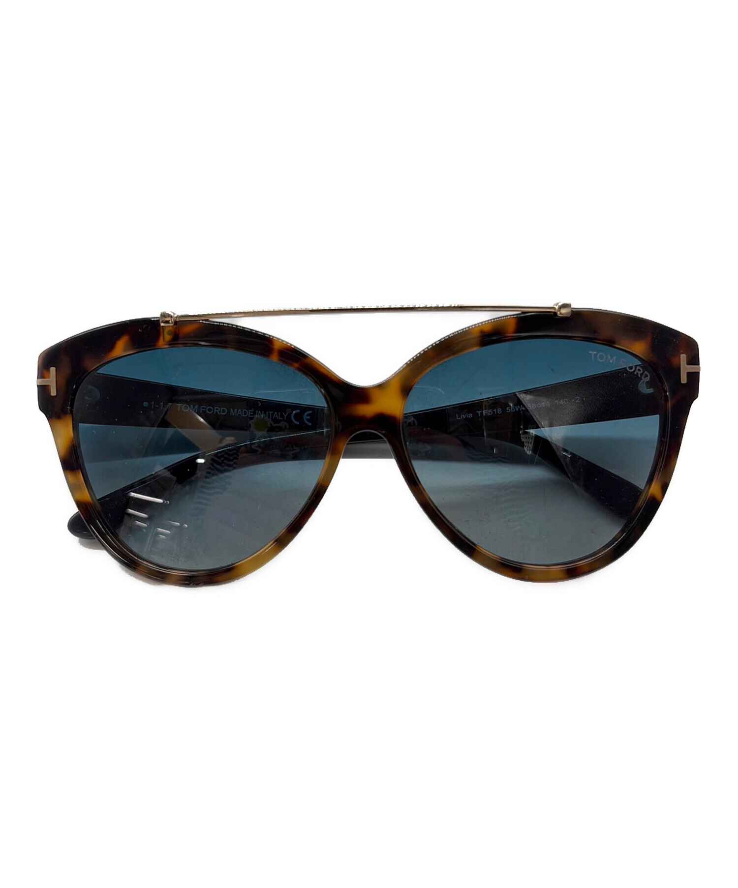 トムフォード TOM FORD サングラス 衣料品 プラスチック レディース ブラウン系 / グレー系 TF327 【中古】 TOM FORD - トムフォード TOM FORD サングラス 衣料品 プラスチック