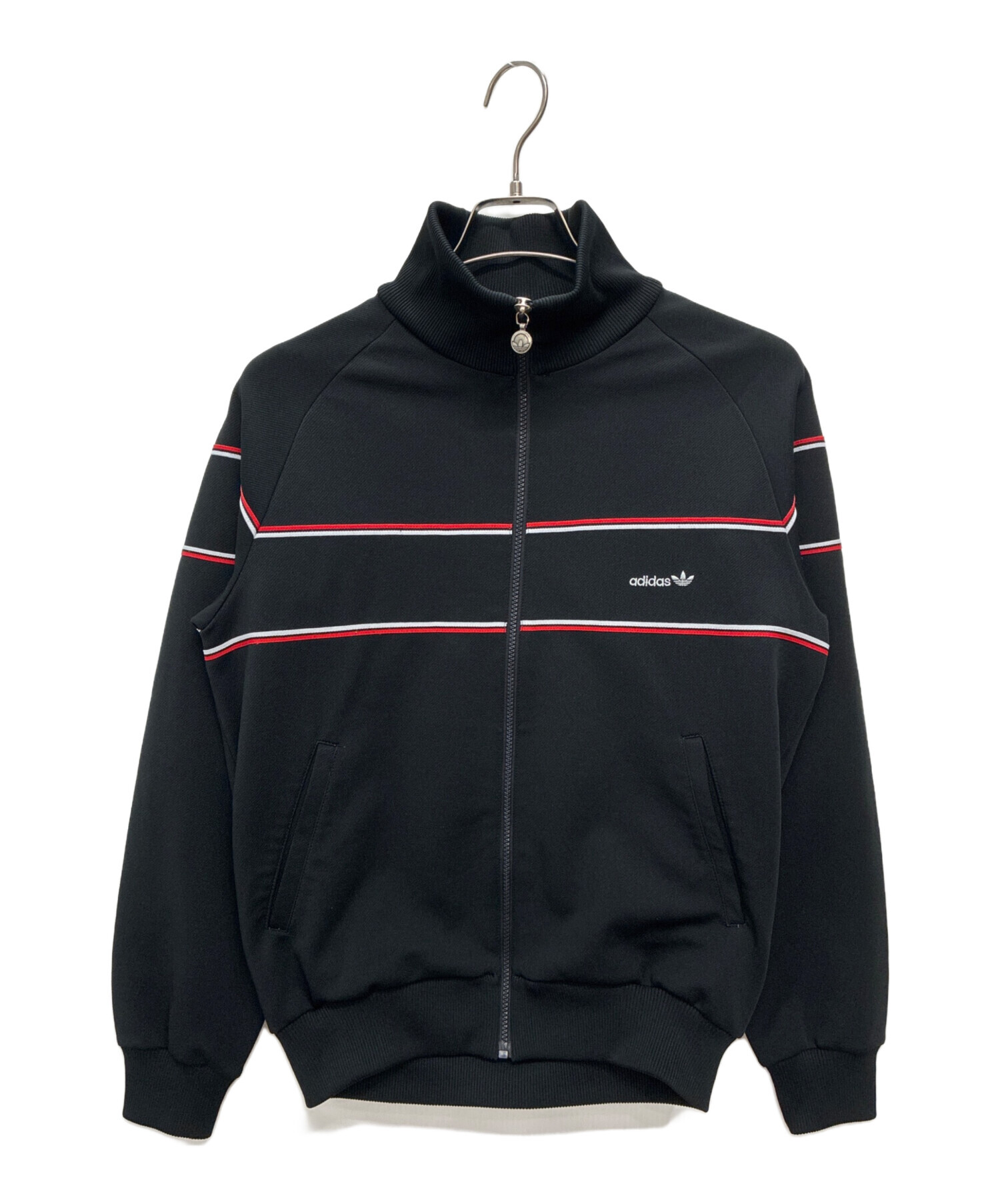 アディダス　adidas トラックジャケット　2号　デサント　西ドイツ　赤黒 70s adidas アディダストラックジャケット D222 ブラック×レッド