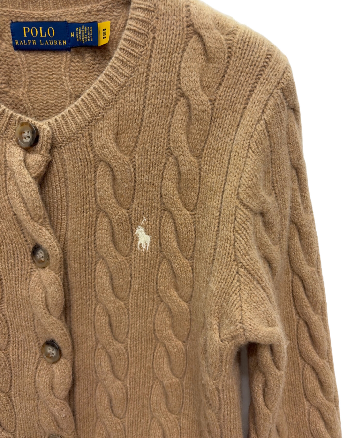 新品　Polo Ralph Lauren ベージュ カーディガン M カシミヤ混 中古・古着通販】POLO RALPH LAUREN (ポロ・ラルフローレン) ウール