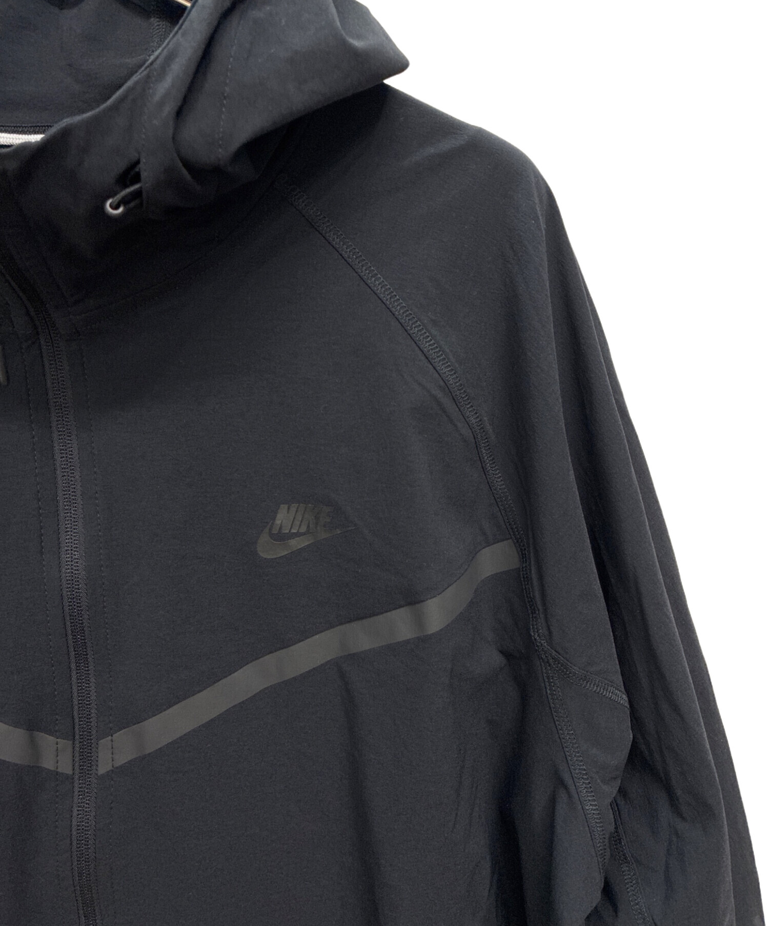 1新品 NIKEウーブンジャケット 2XLサイズ ブラック ビッグスウォッシュ