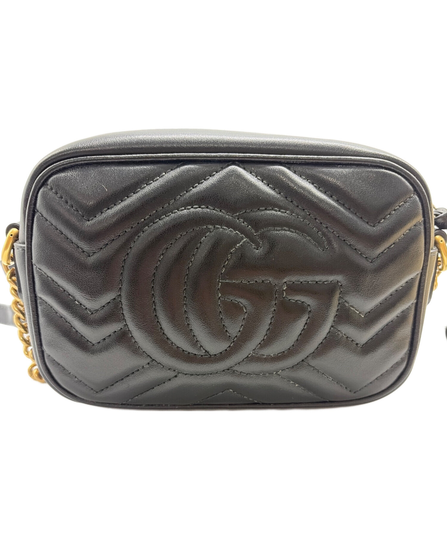 卸茶子 中古・古着通販】GUCCI (グッチ) チェーンショルダーバッグ ブラック