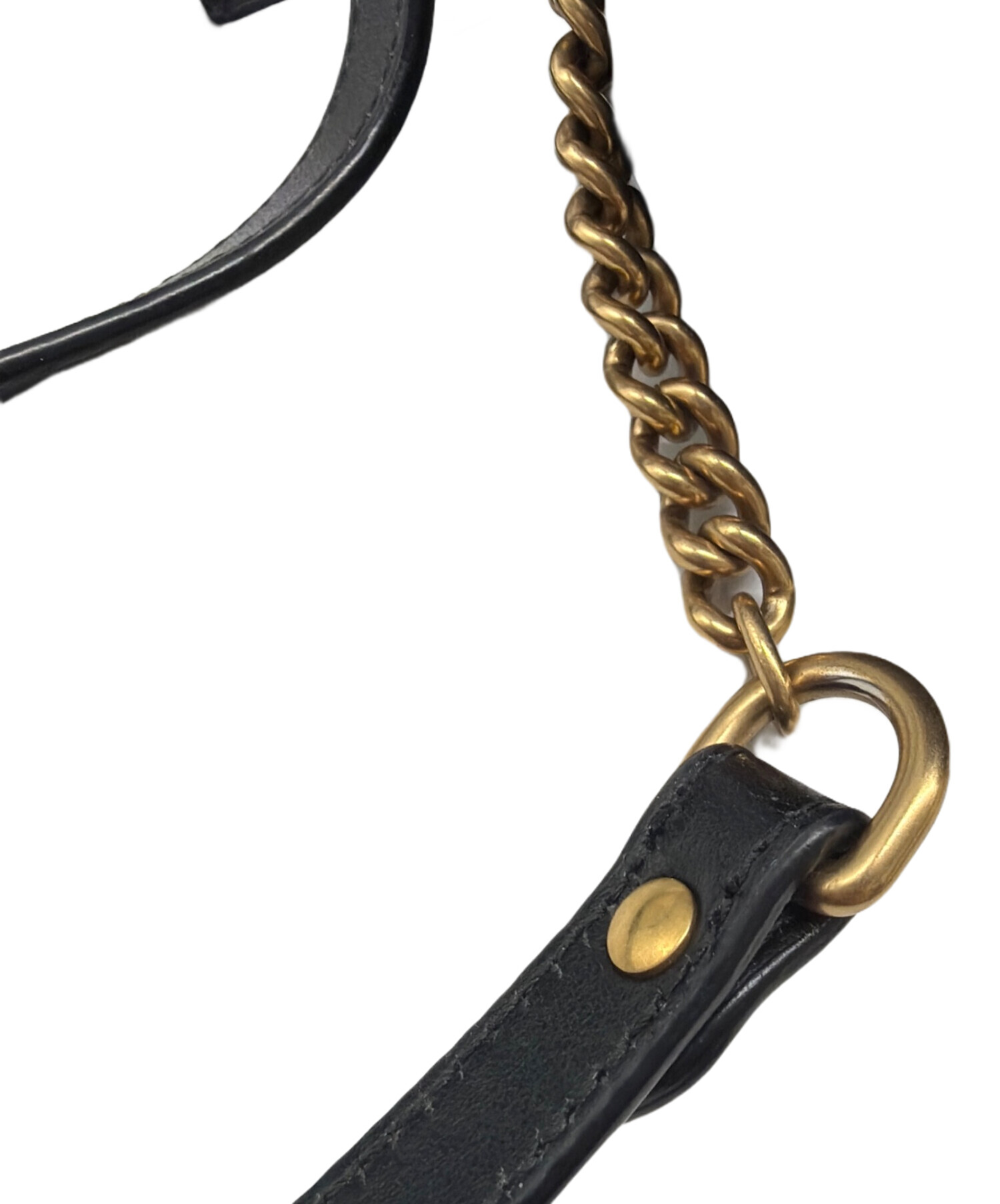 GUCCI チェーン ショルダーバッグ 中古・古着通販】GUCCI (グッチ) チェーンショルダーバッグ ブラック