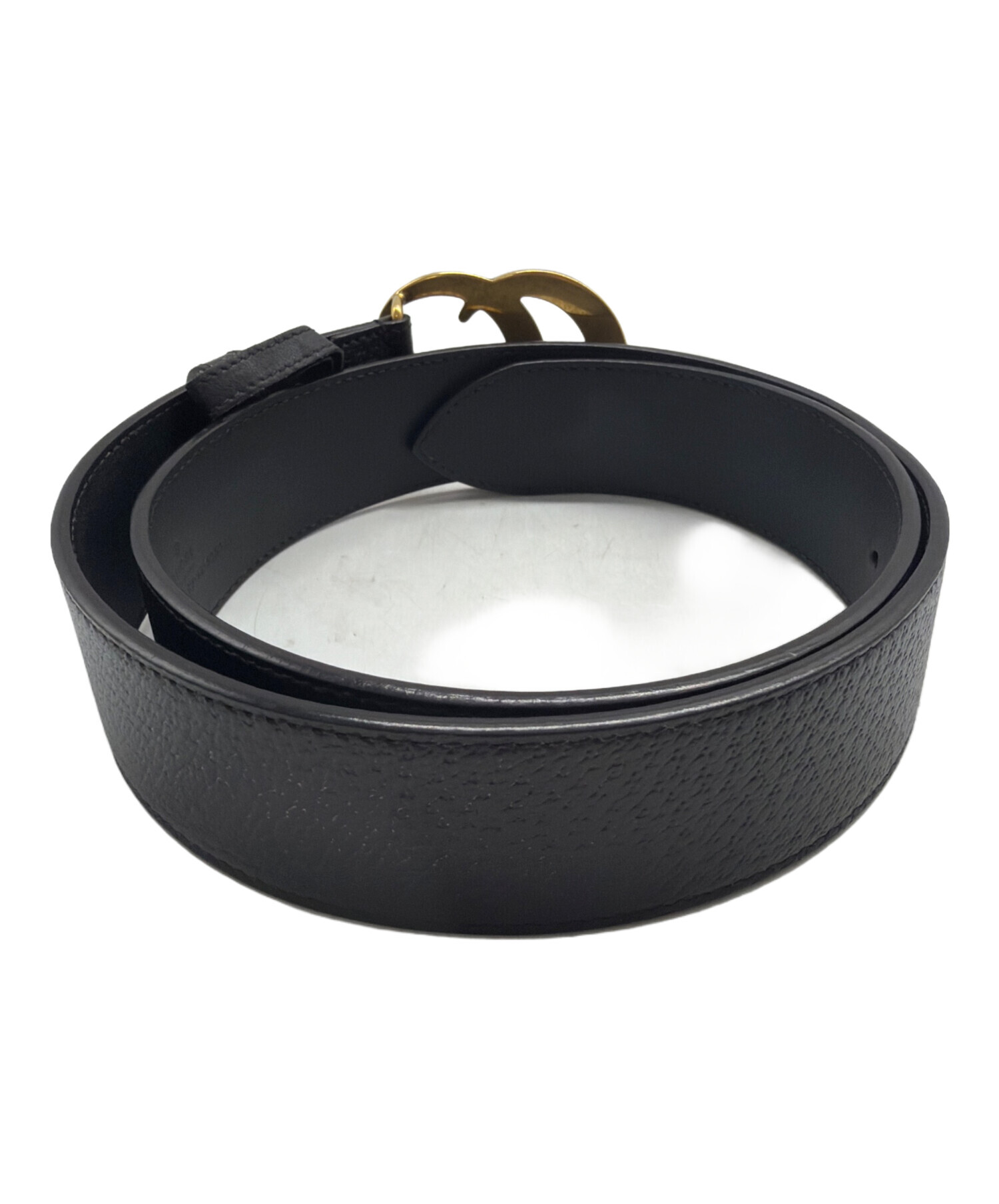GUCCI グッチ/2針クォーツレザーベルト/2600L/003****/GUCCI/ABランク/92【中古】 中古・古着通販】GUCCI (グッチ) GGマーモントレザーベルト ブラック