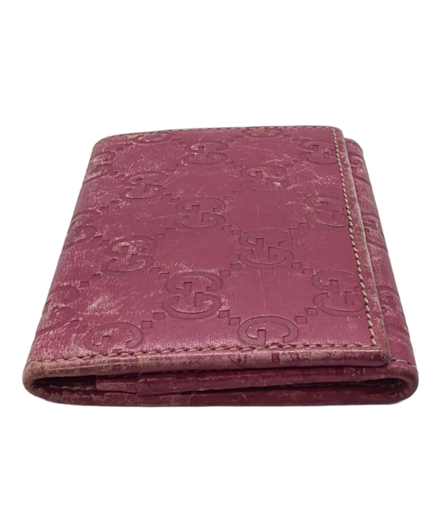 中古・古着通販】GUCCI (グッチ) 名刺入れ ピンク サイズ:-｜ブランド