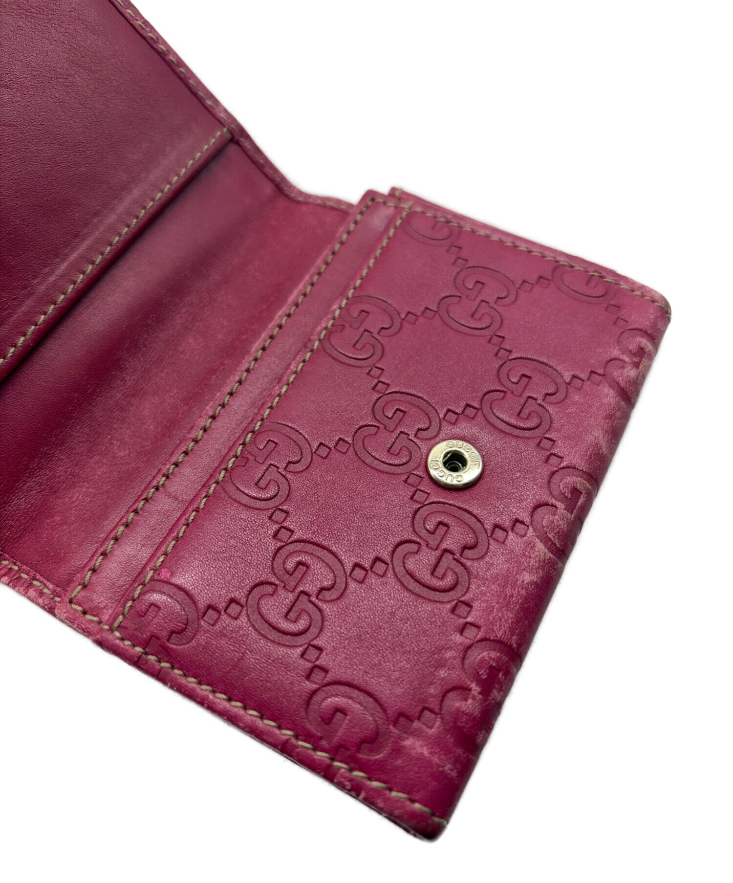 中古・古着通販】GUCCI (グッチ) 名刺入れ ピンク サイズ:-｜ブランド