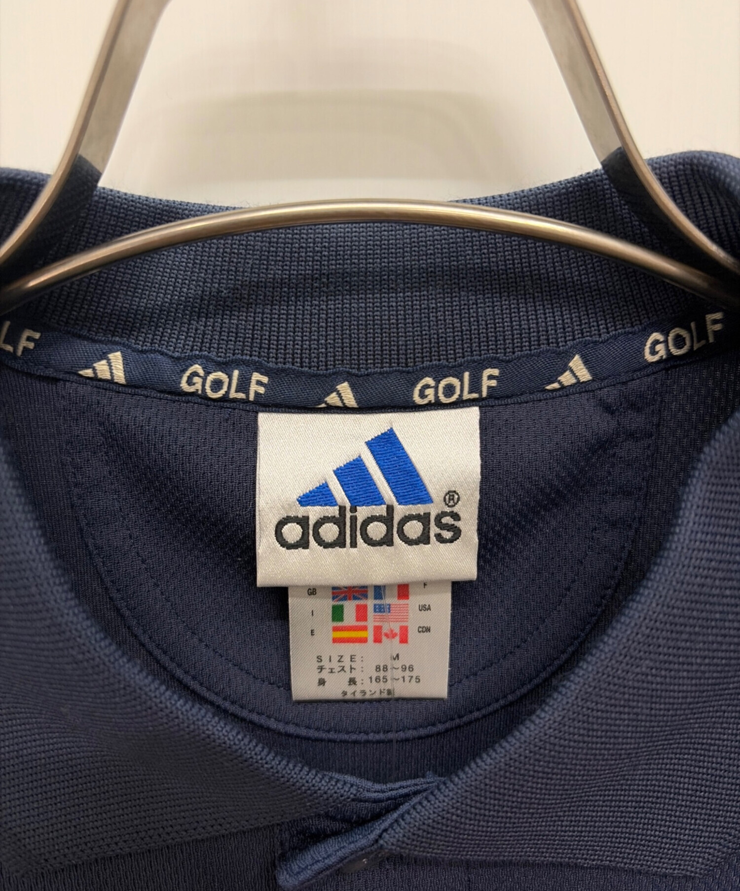 中古・古着通販】adidas (アディダス) 90s ポロシャツ ネイビー サイズ