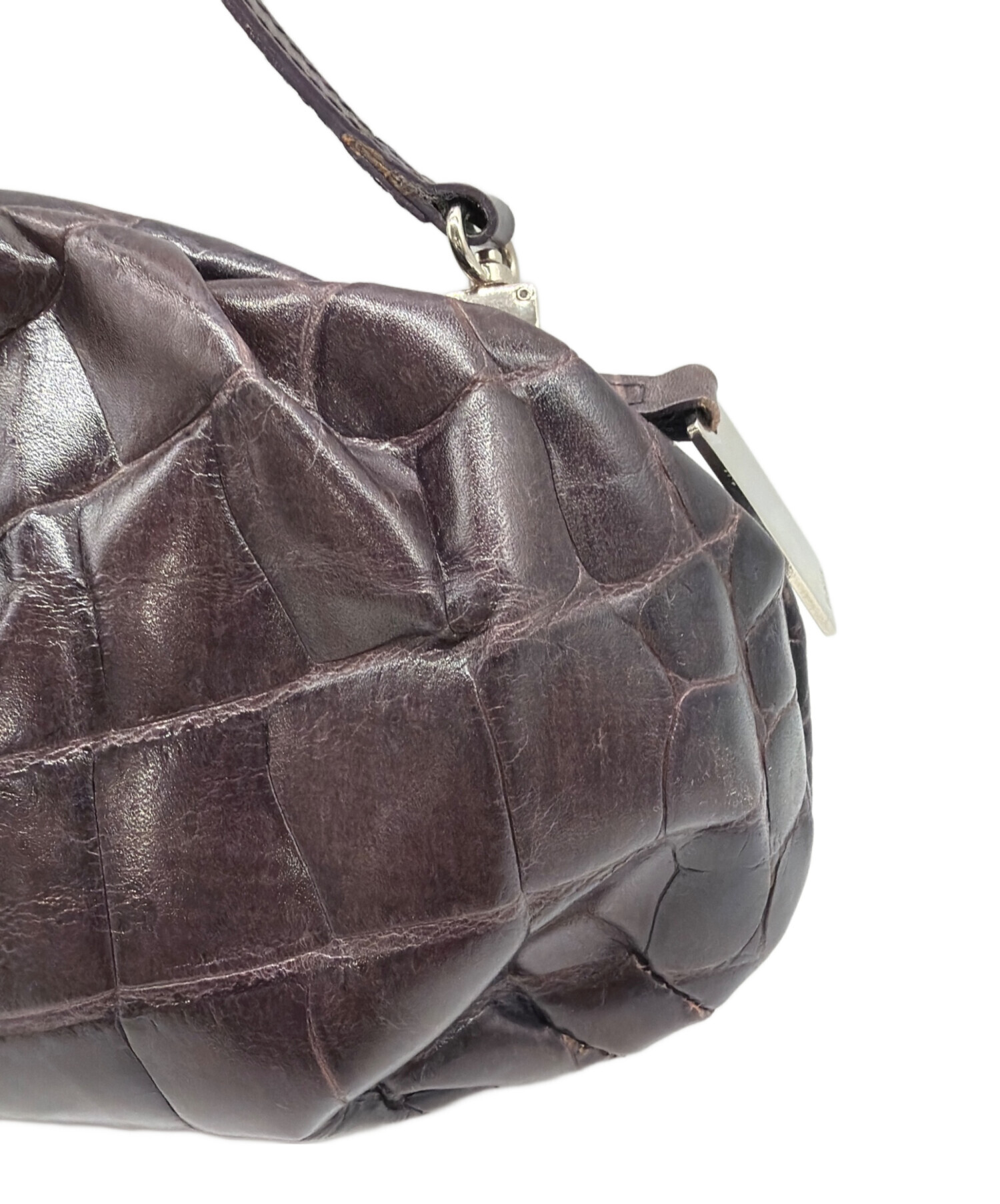 中古・古着通販】FURLA (フルラ) 型押し ハンドバッグ パープル 