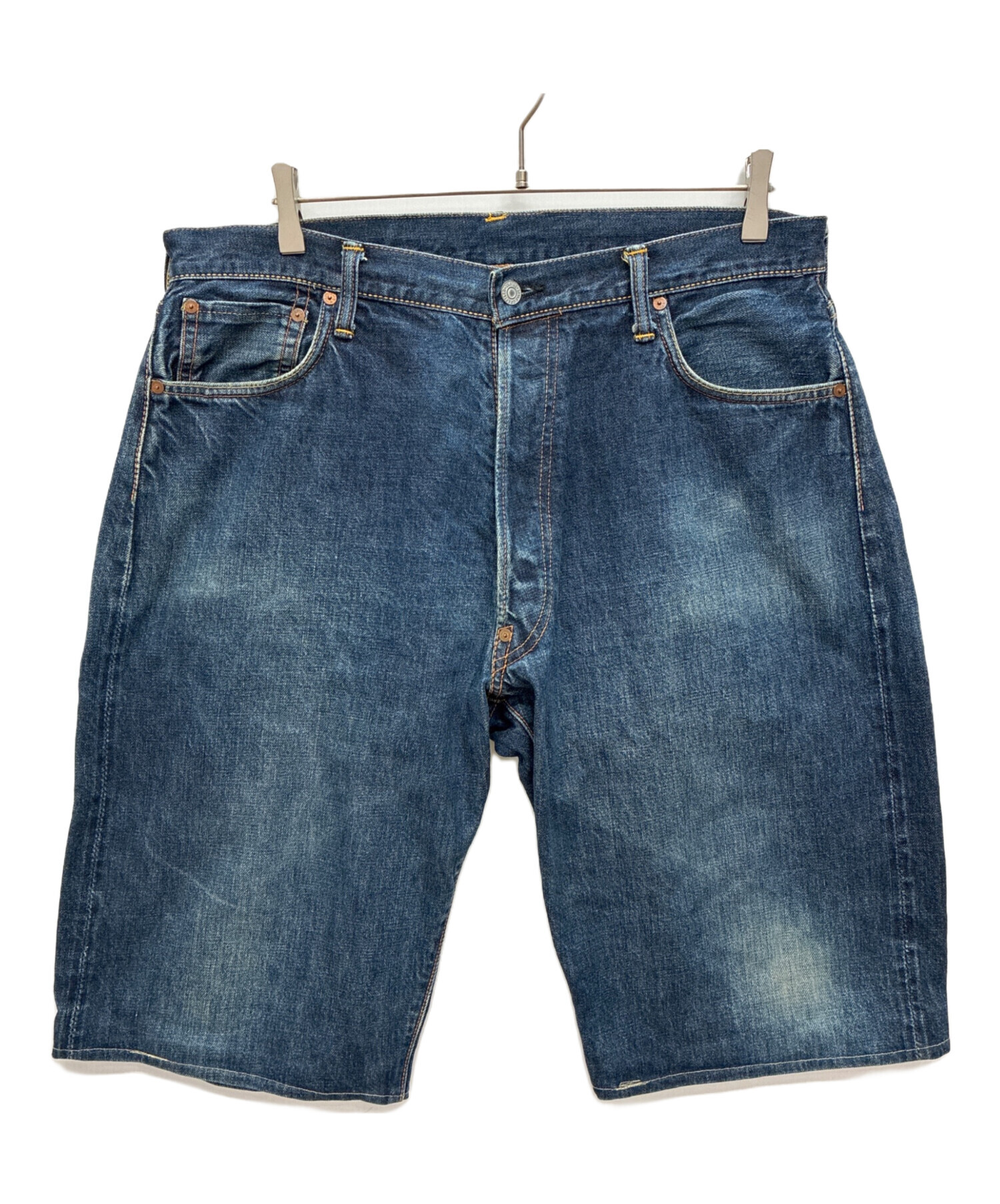 中古・古着通販】EVISU (エヴィス) デニムハーフパンツ ブルー サイズ
