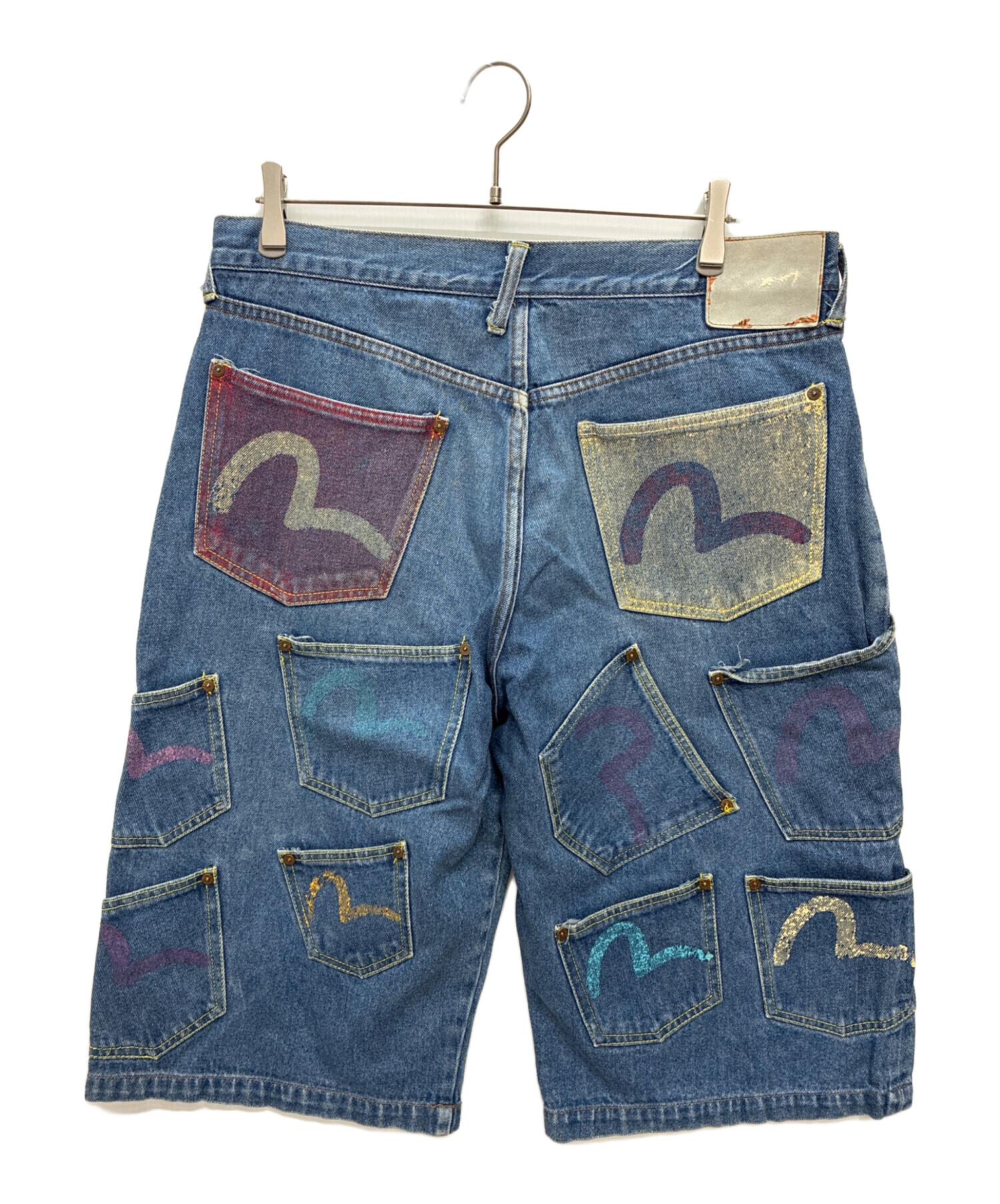 中古・古着通販】EVISU (エヴィス) メニーポケットデニムハーフパンツ