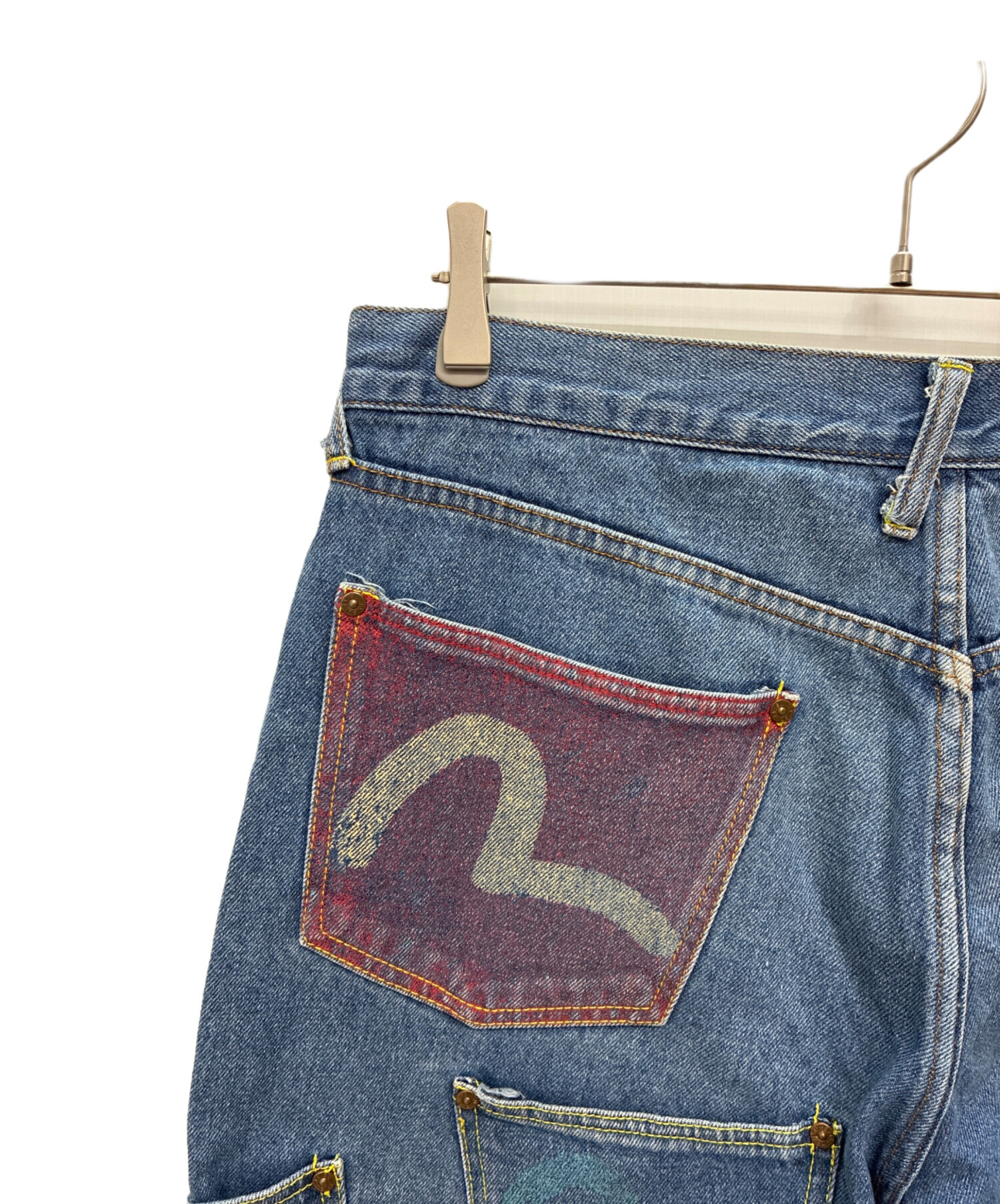 中古・古着通販】EVISU (エヴィス) メニーポケットデニムハーフパンツ