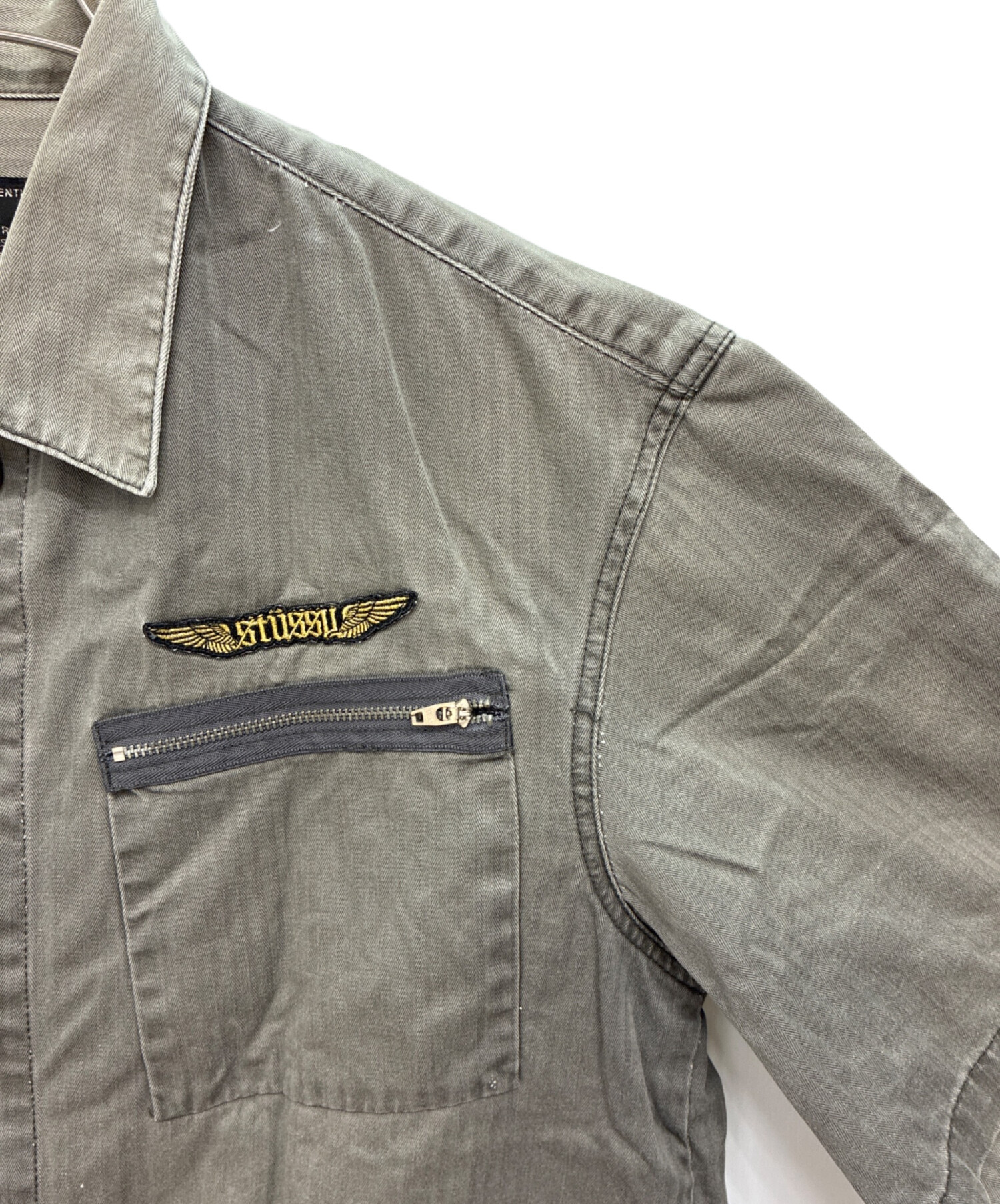 中古・古着通販】stussy (ステューシー) ロゴワッペンワークシャツ