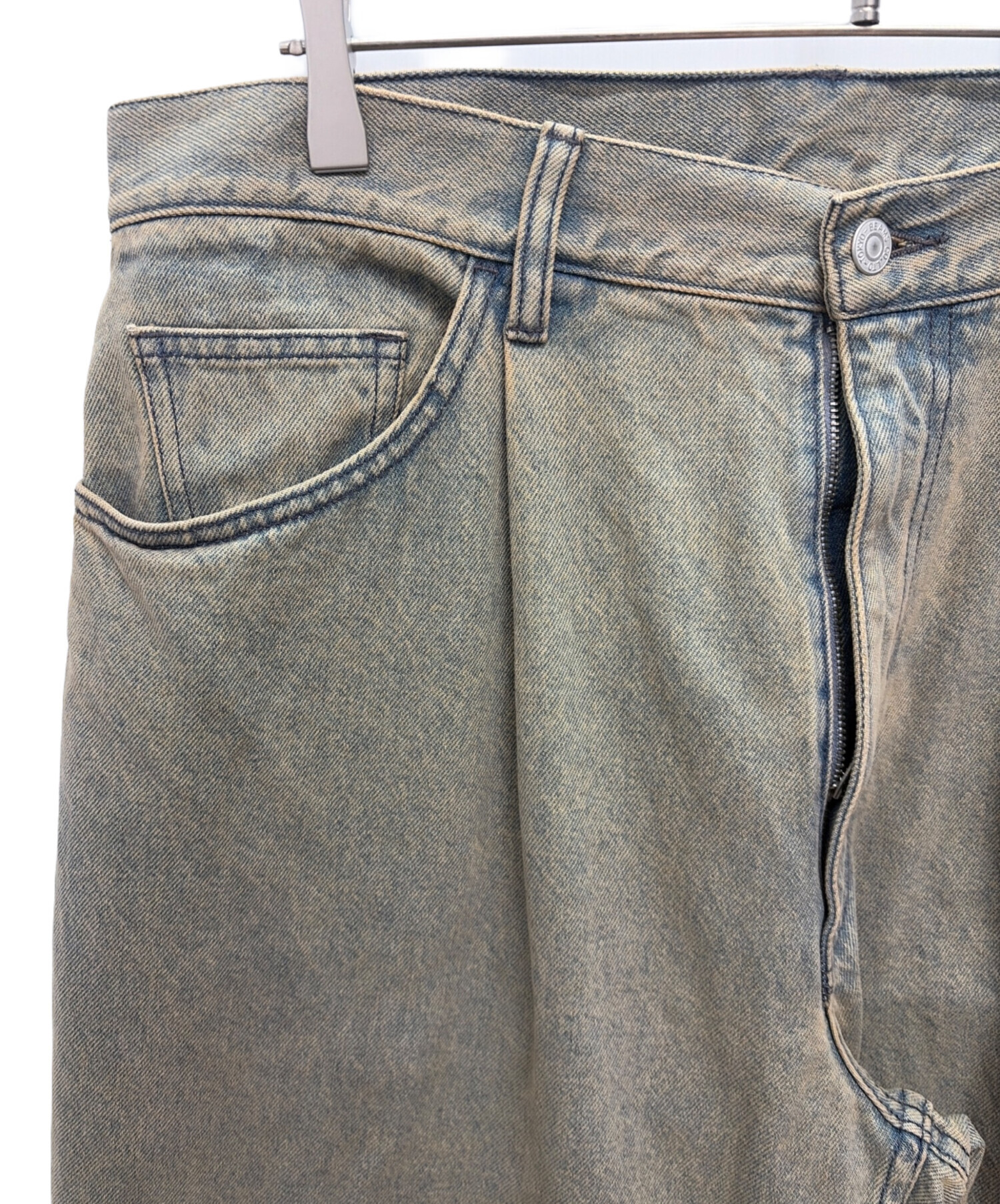 中古・古着通販】BEAMS (ビームス) ワイド テーパード デニム ブルー 