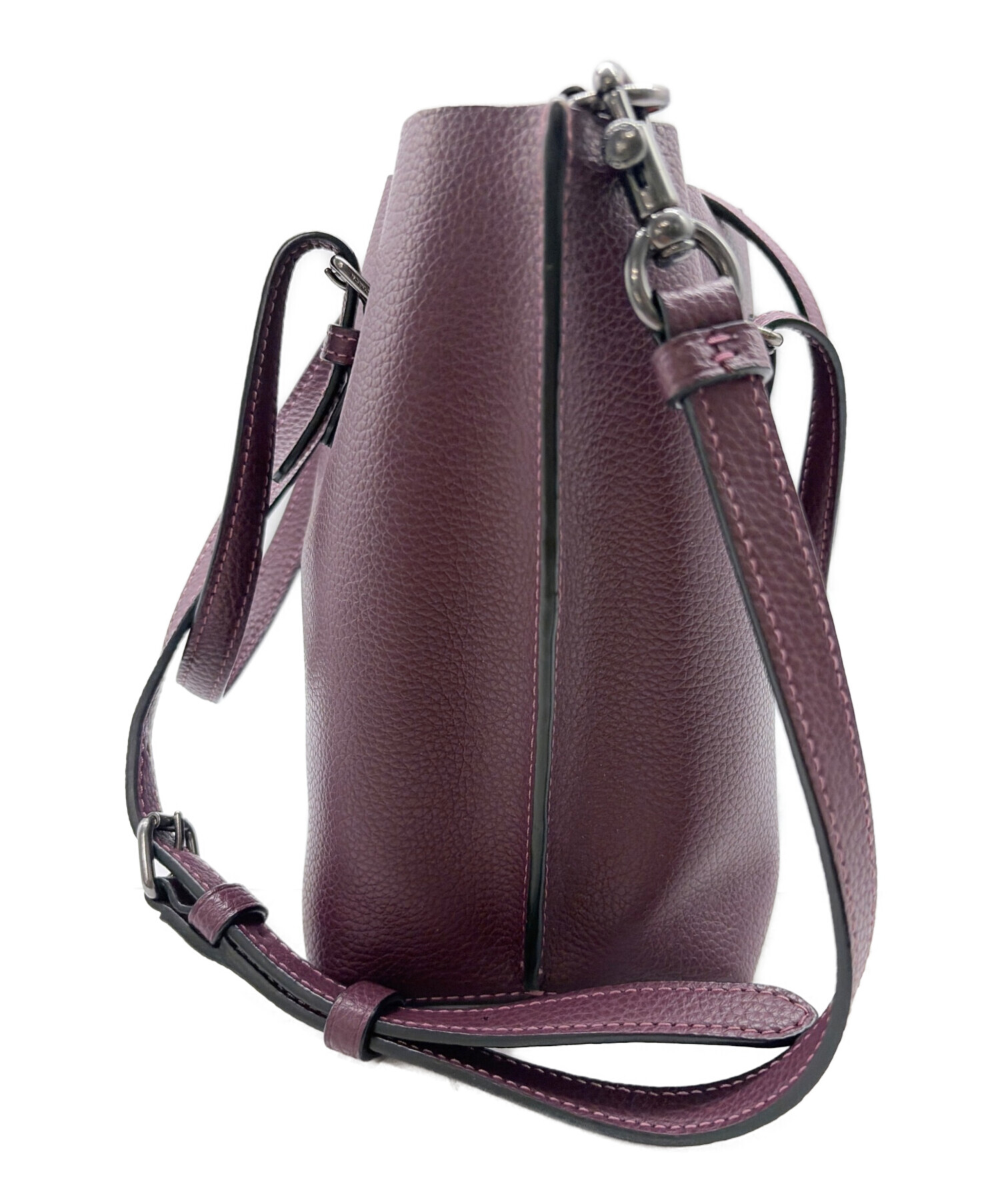 中古・古着通販】COACH (コーチ) 2WAYバッグ パープル｜ブランド・古着