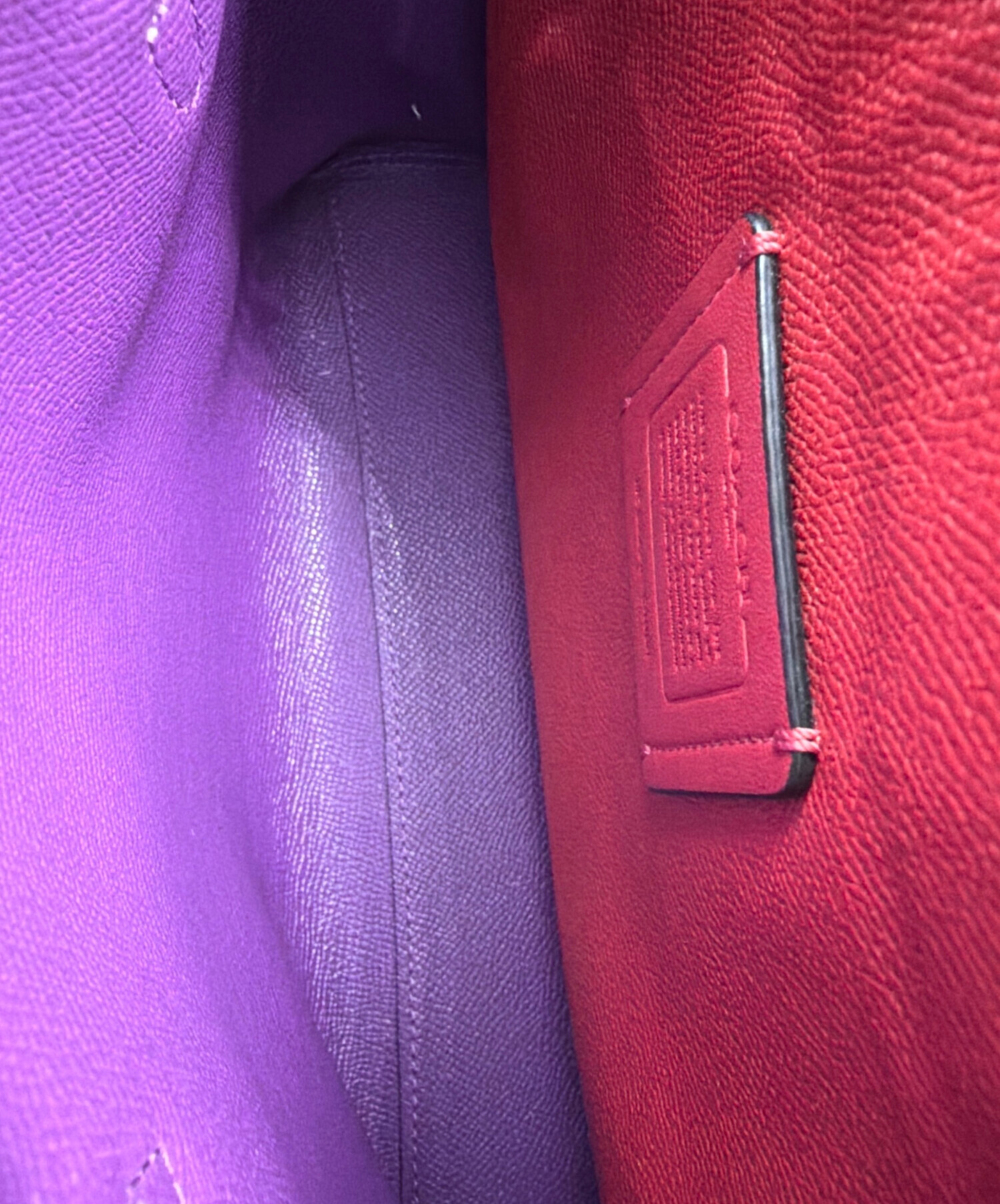 中古・古着通販】COACH (コーチ) 2WAYバッグ パープル｜ブランド・古着