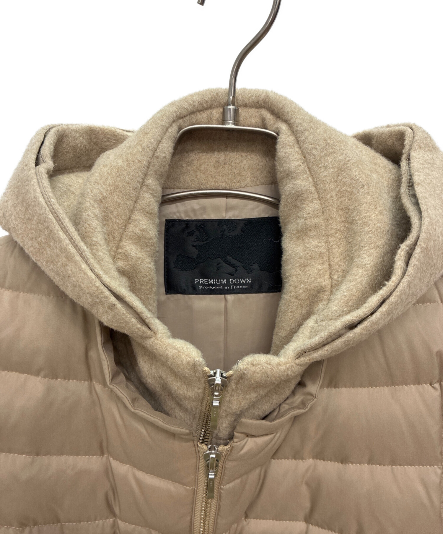 中古・古着通販】SUTSESO (スチェッソ) ウール切替ダウンジャケット 