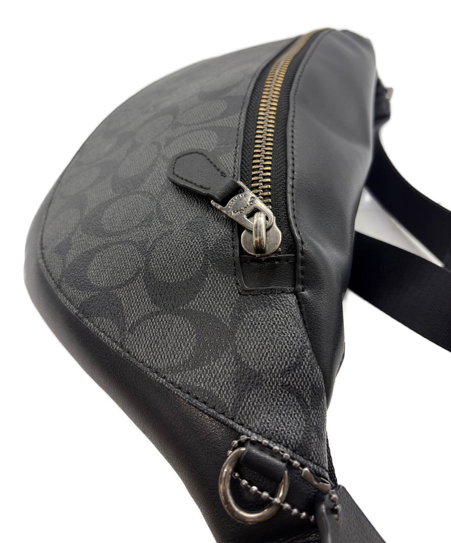 中古・古着通販】COACH (コーチ) シグネチャー ボディバッグ ブラック