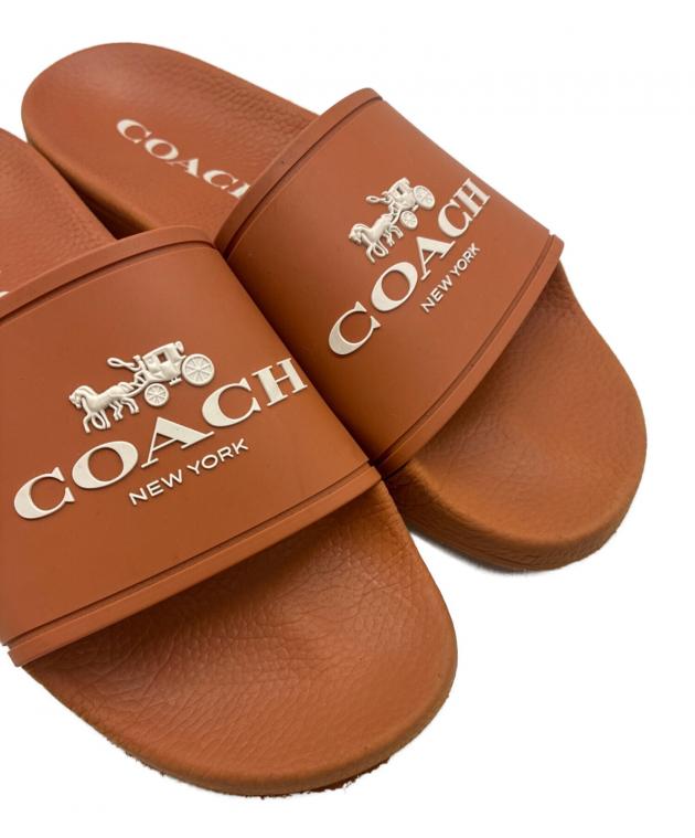 中古・古着通販】COACH (コーチ) スライド・コーチ サンダル キャメル