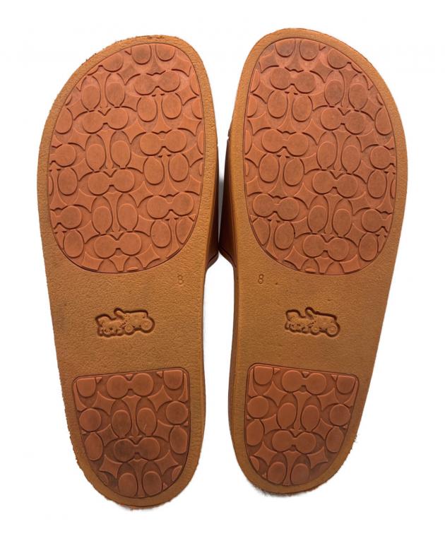 中古・古着通販】COACH (コーチ) スライド・コーチ サンダル キャメル