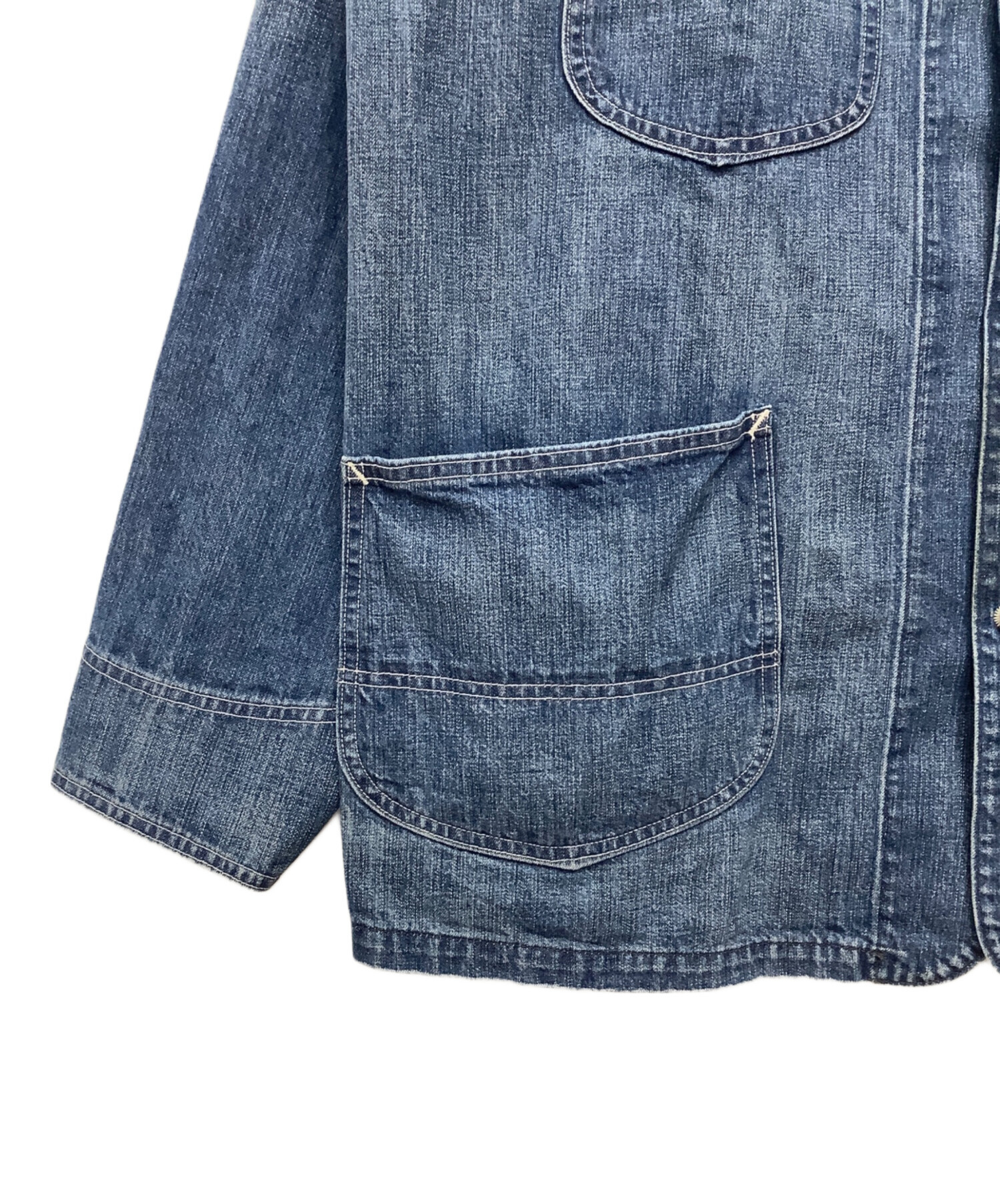 中古・古着通販】LEE (リー) デニムジャケット ブルー サイズ:XL