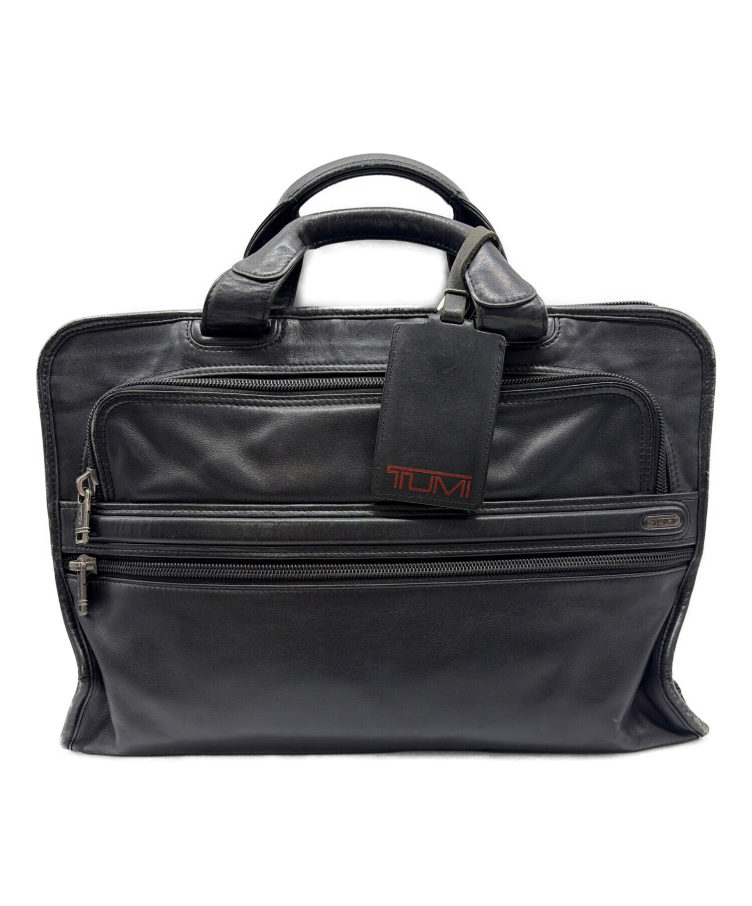【極美未使用品✨】 TUMI レザー ブリーフケース 2415D2E タグ付 中古・古着通販】TUMI (トゥミ) レザーブリーフケース ブラック