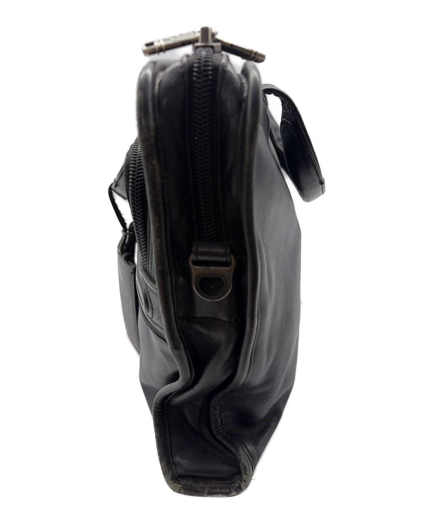 中古・古着通販】TUMI (トゥミ) レザーブリーフケース ブラック