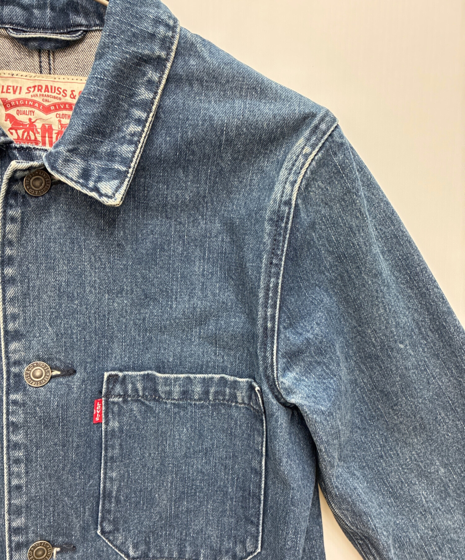 ☆Levi's☆ デニムカバーオール Sサイズ 中古・古着通販】LEVI'S (リーバイス) デニムカバーオール インディゴ