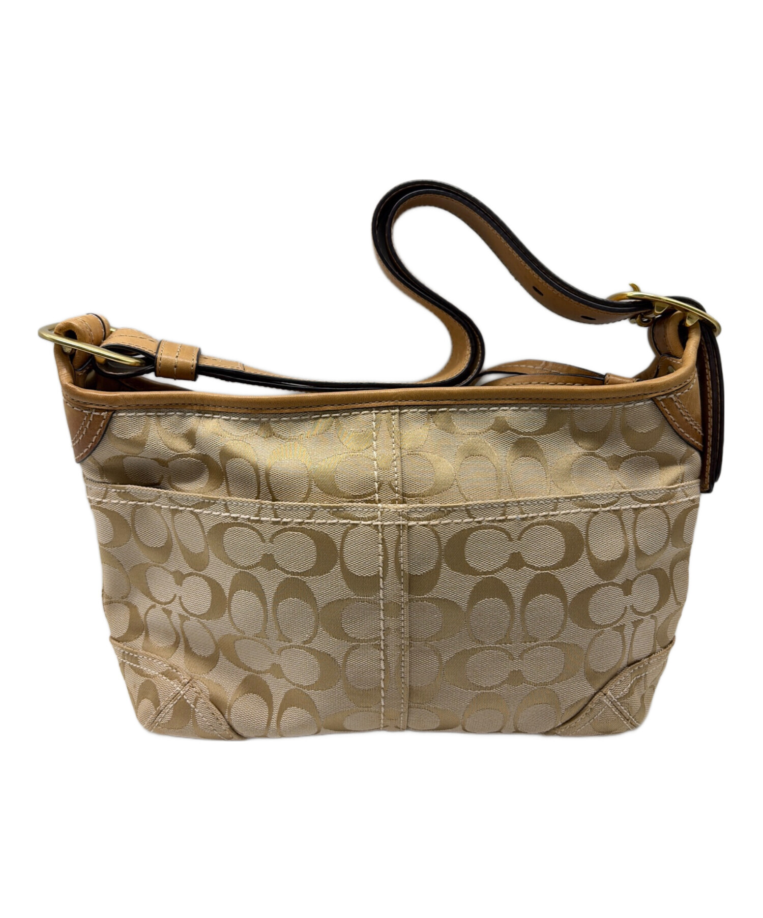 F*R様 COACH コーチ ボディバッグ ベージュ ショルダーバッグ 中古・古着通販】COACH (コーチ) ショルダーバッグ ベージュ｜ブランド