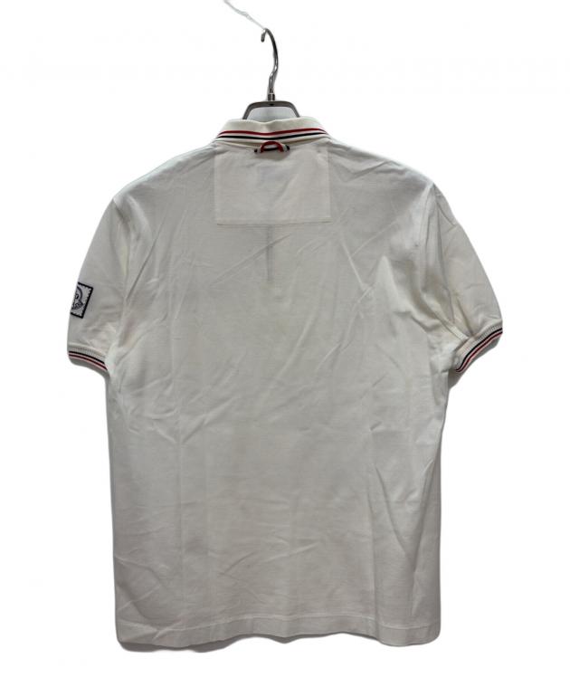 中古・古着通販】MONCLER (モンクレール) ポロシャツ ホワイト サイズ