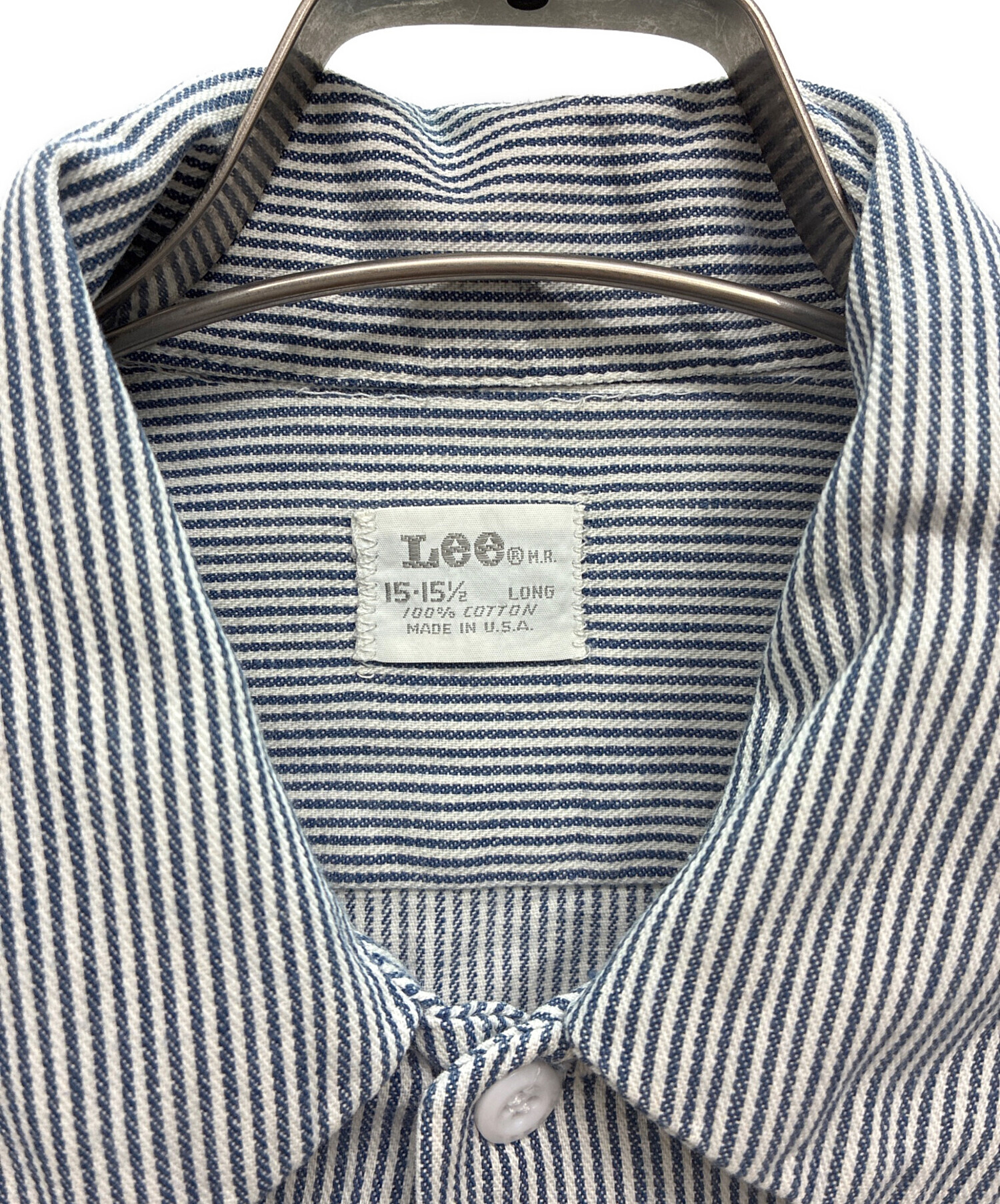 中古・古着通販】LEE (リー) 60-70s ヒッコリーワークシャツ ブルー