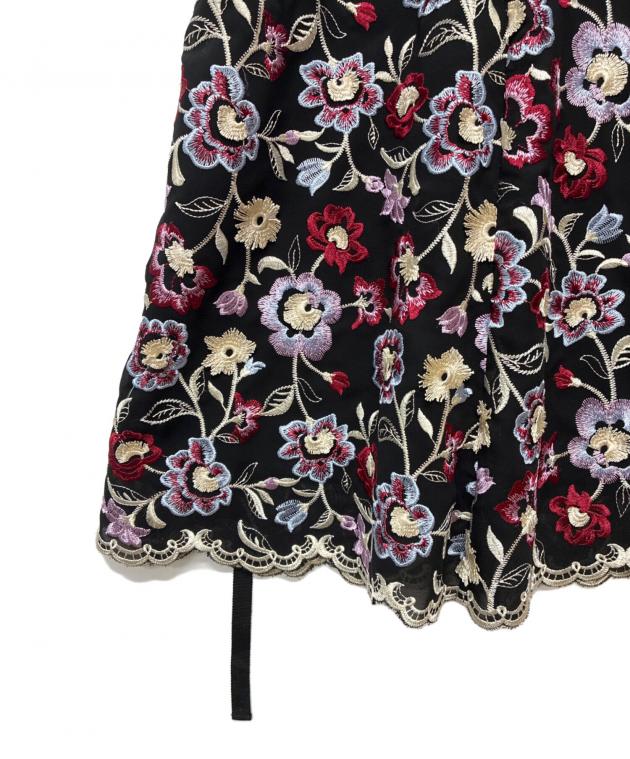 最終お値下げ!　ローズティアラ 42 黒 花柄ケミカルレースワンピース 中古・古着通販】Rose Tiara (ローズティアラ) レースワンピース