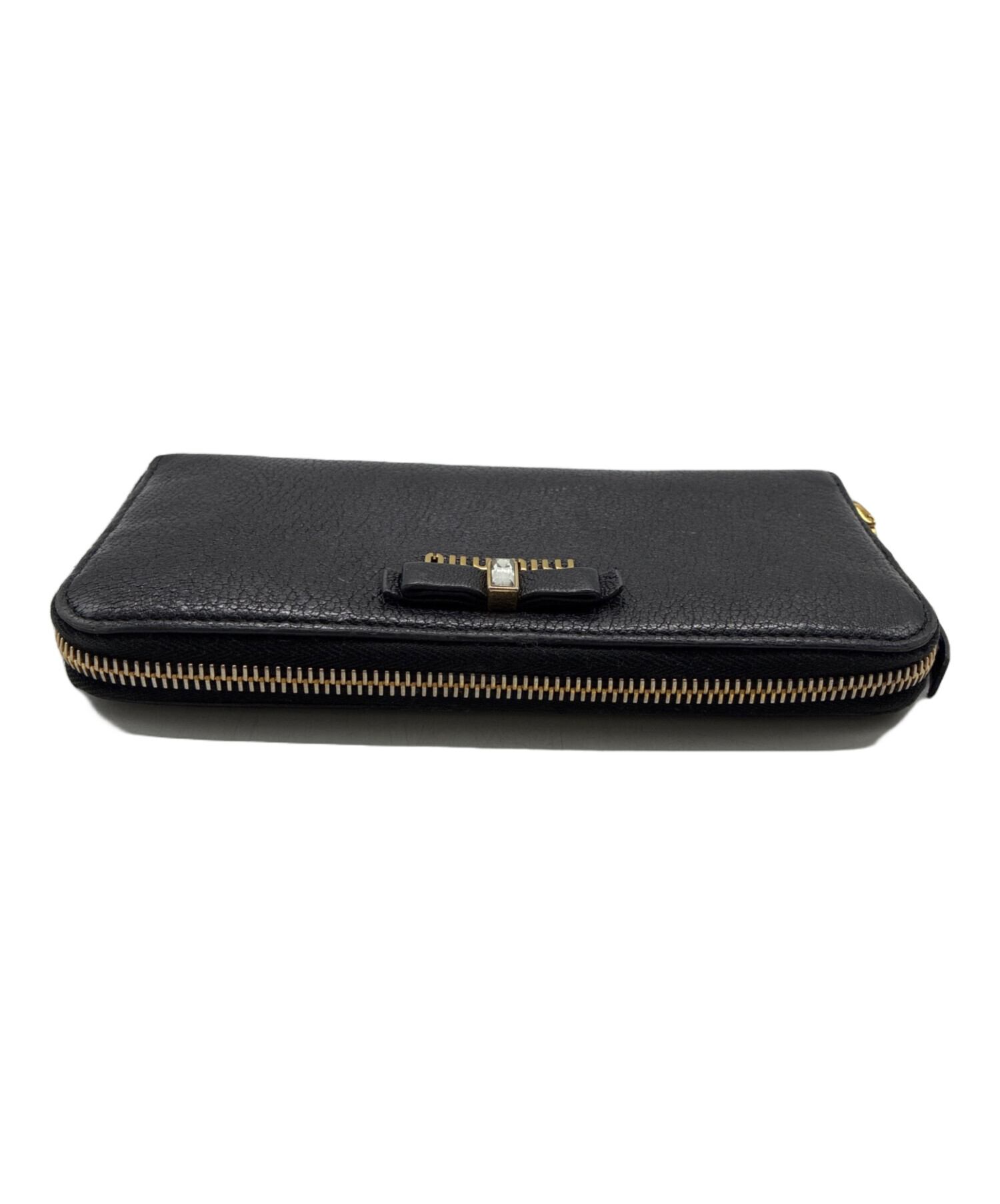 中古・古着通販】MIU MIU (ミュウミュウ) 長財布 ブラック｜ブランド