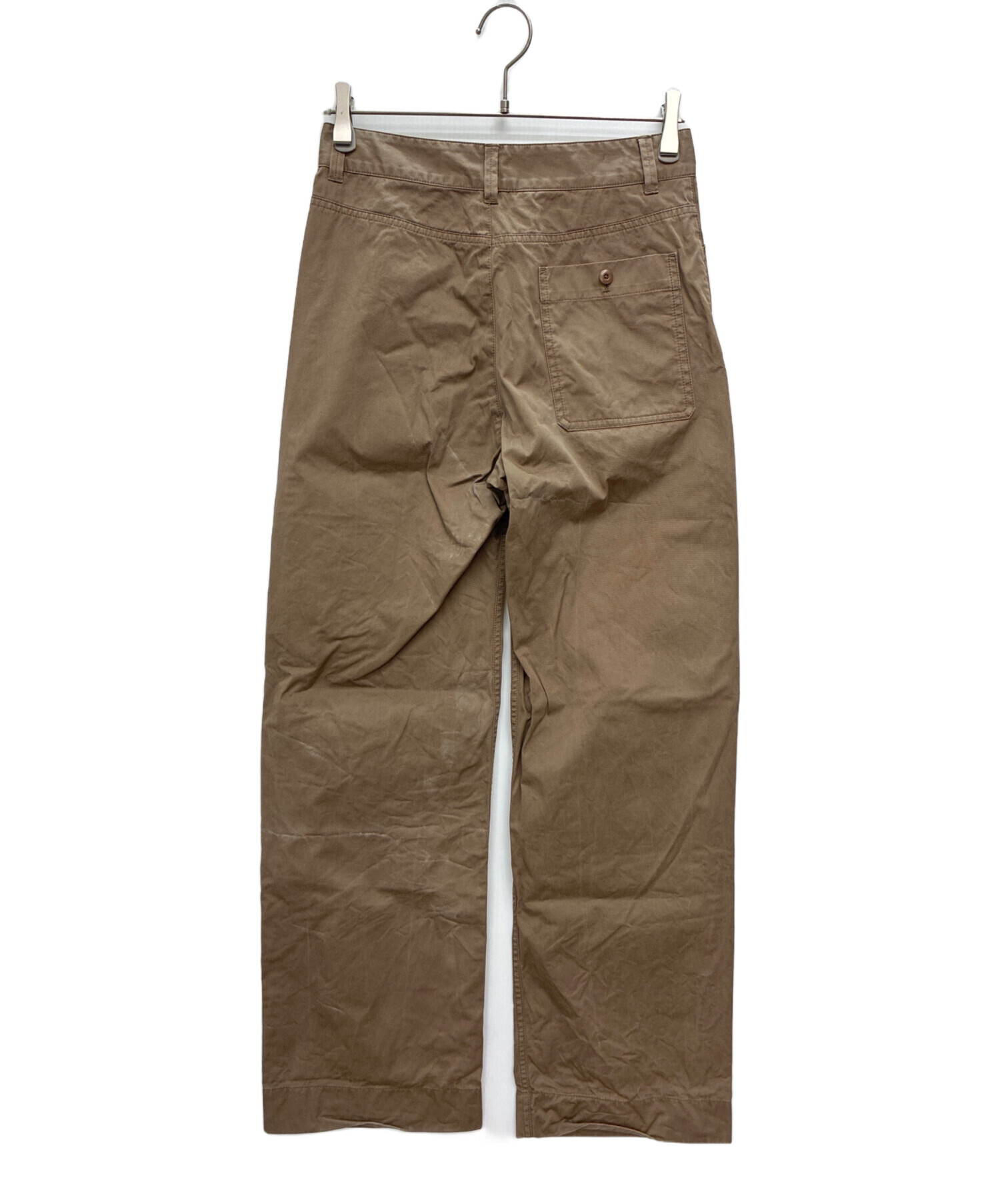 中古・古着通販】LEMAIRE (ルメール) コットンワイドパンツ ブラウン