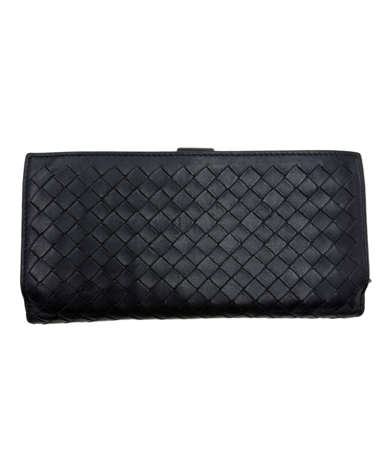 中古・古着通販】BOTTEGA VENETA (ボッテガベネタ) 長財布 ブラック